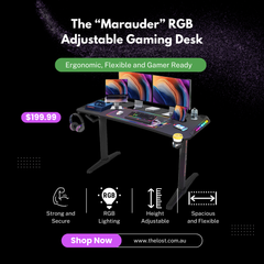 The "Marauder" RGB Adjustable Gaming Desk