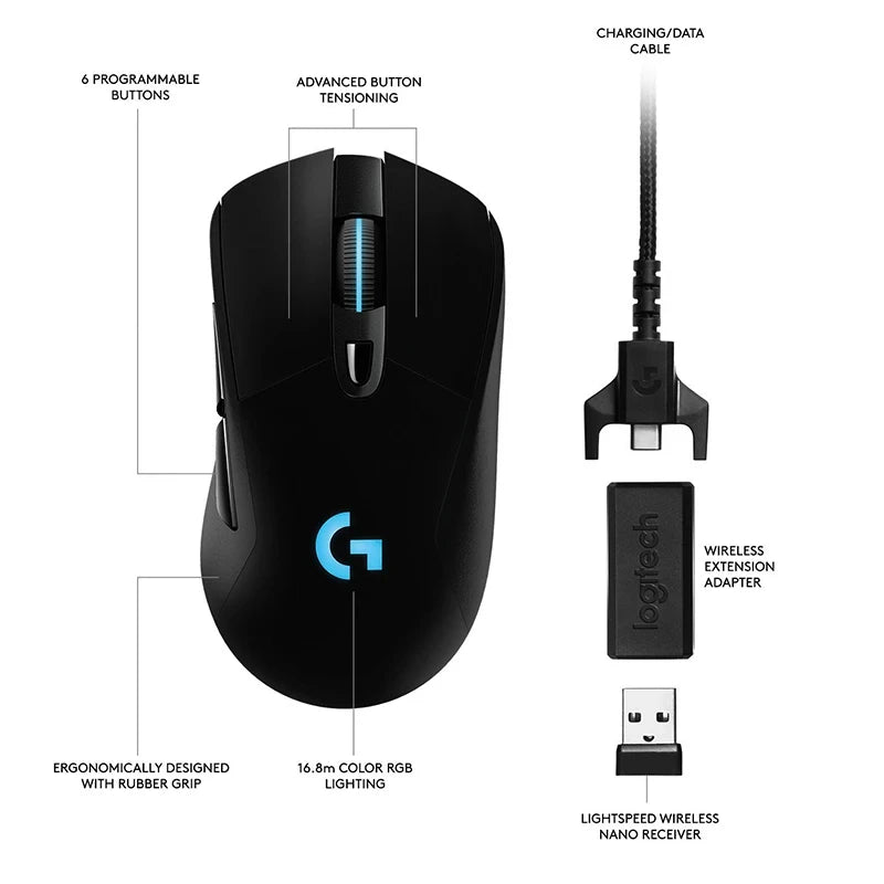 Logitech G703 Hero Lightspeed Wireless Gaming Mouse