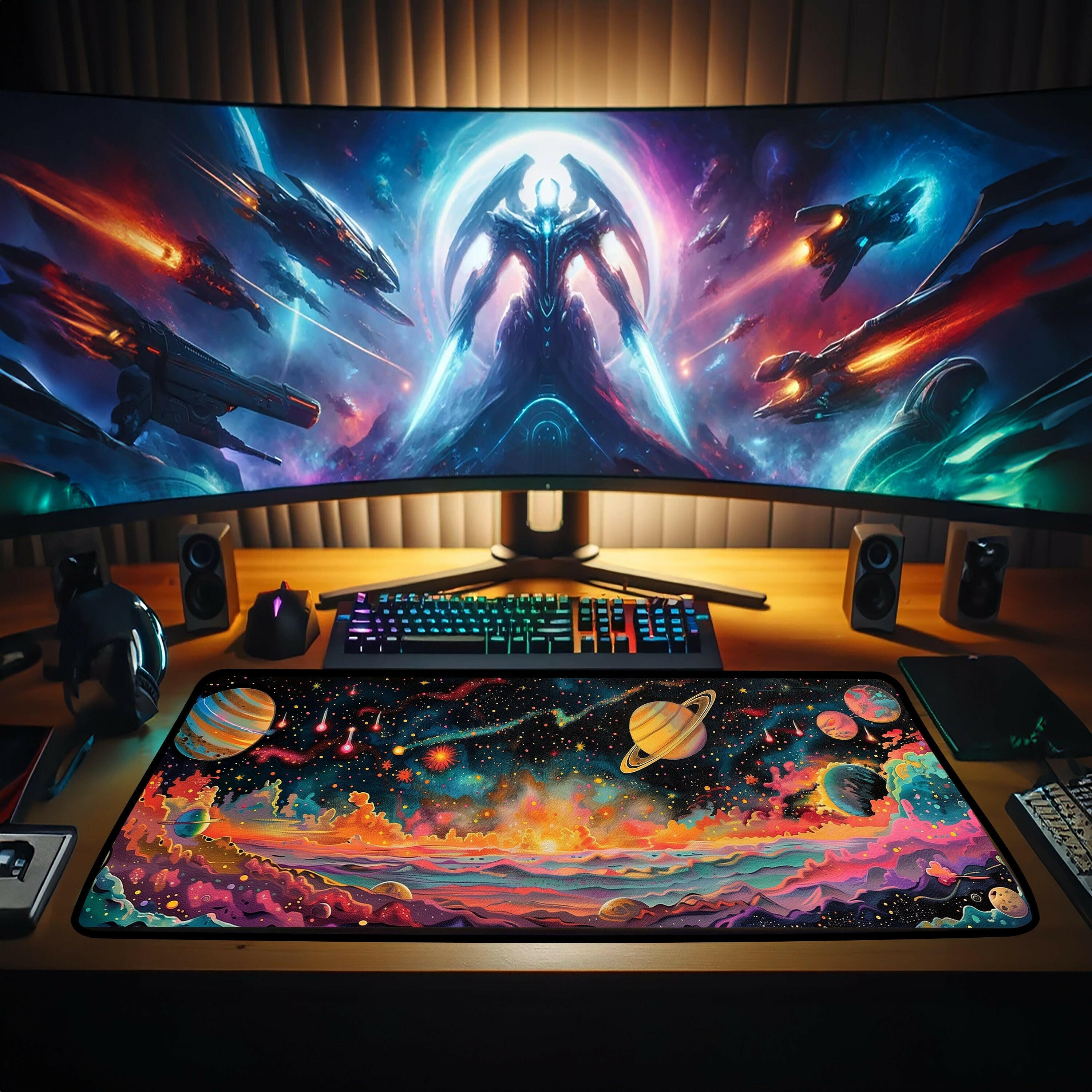 Dystopian Realm 1 Gaming Desk Mat