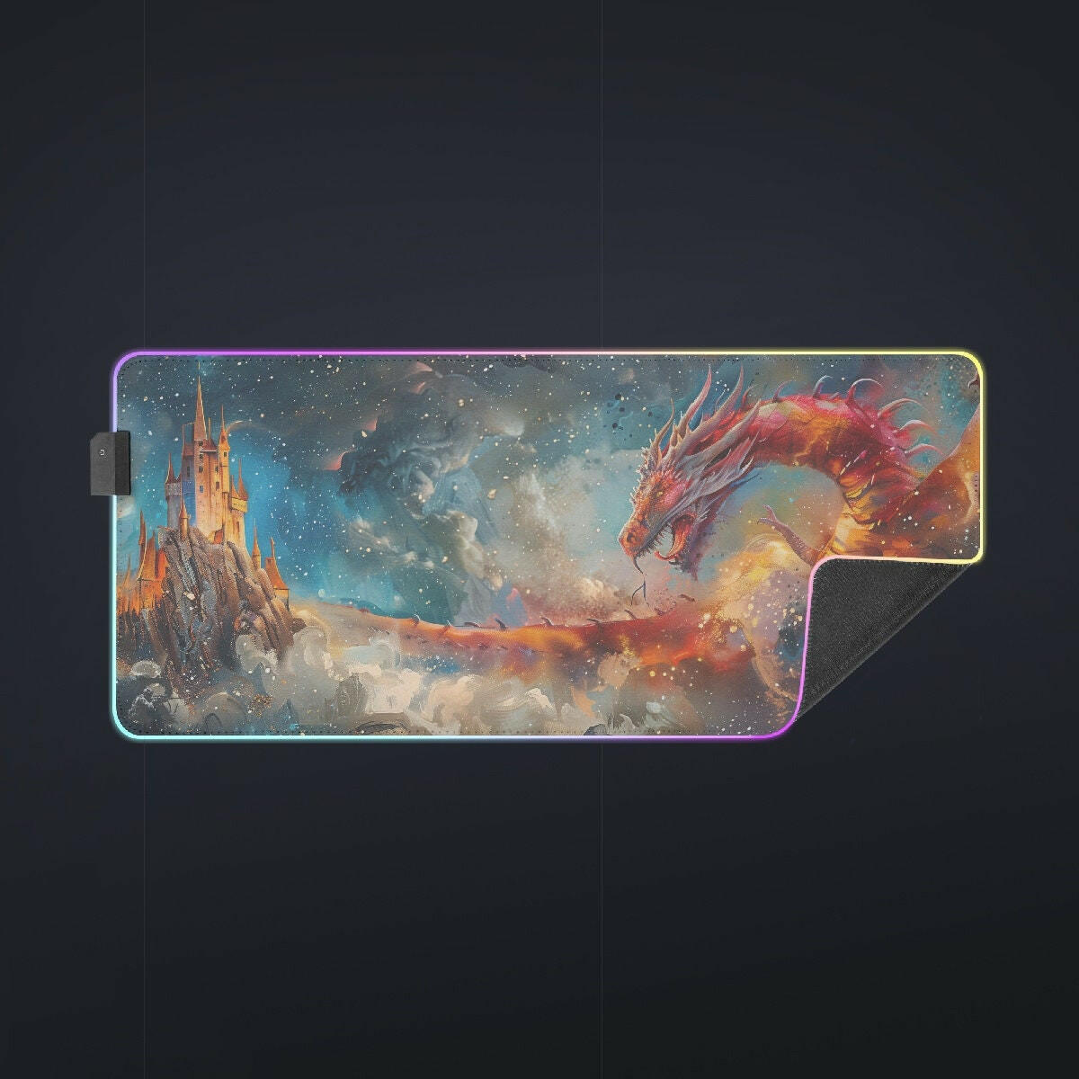 Majesty and Menace 4 - XL LED Gaming Desk Mat