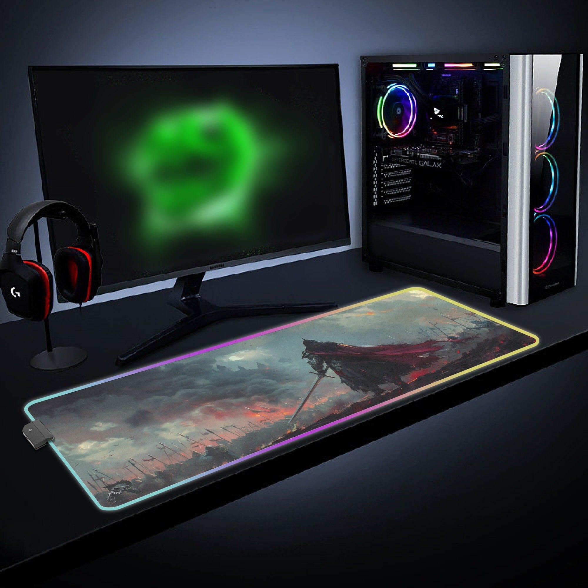 To Victory - XL LED Gaming Desk Mat