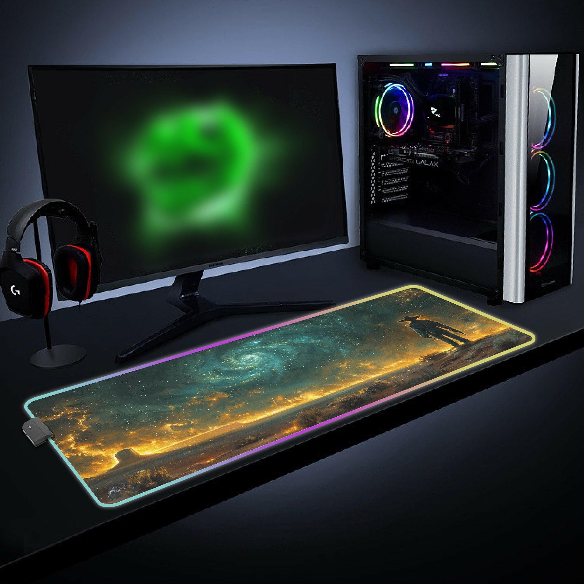 Spectral Frontier 2 - LED Gaming Desk Mat