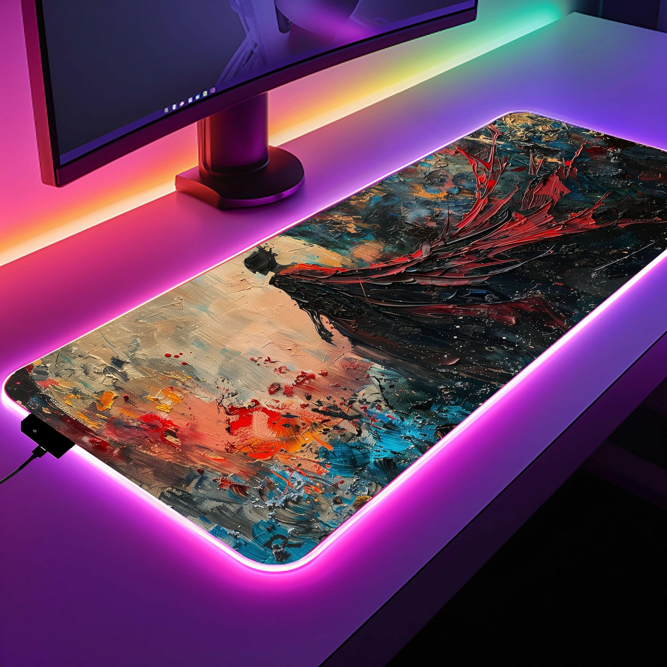 The Night Master 3 - LED Gaming Desk Mat