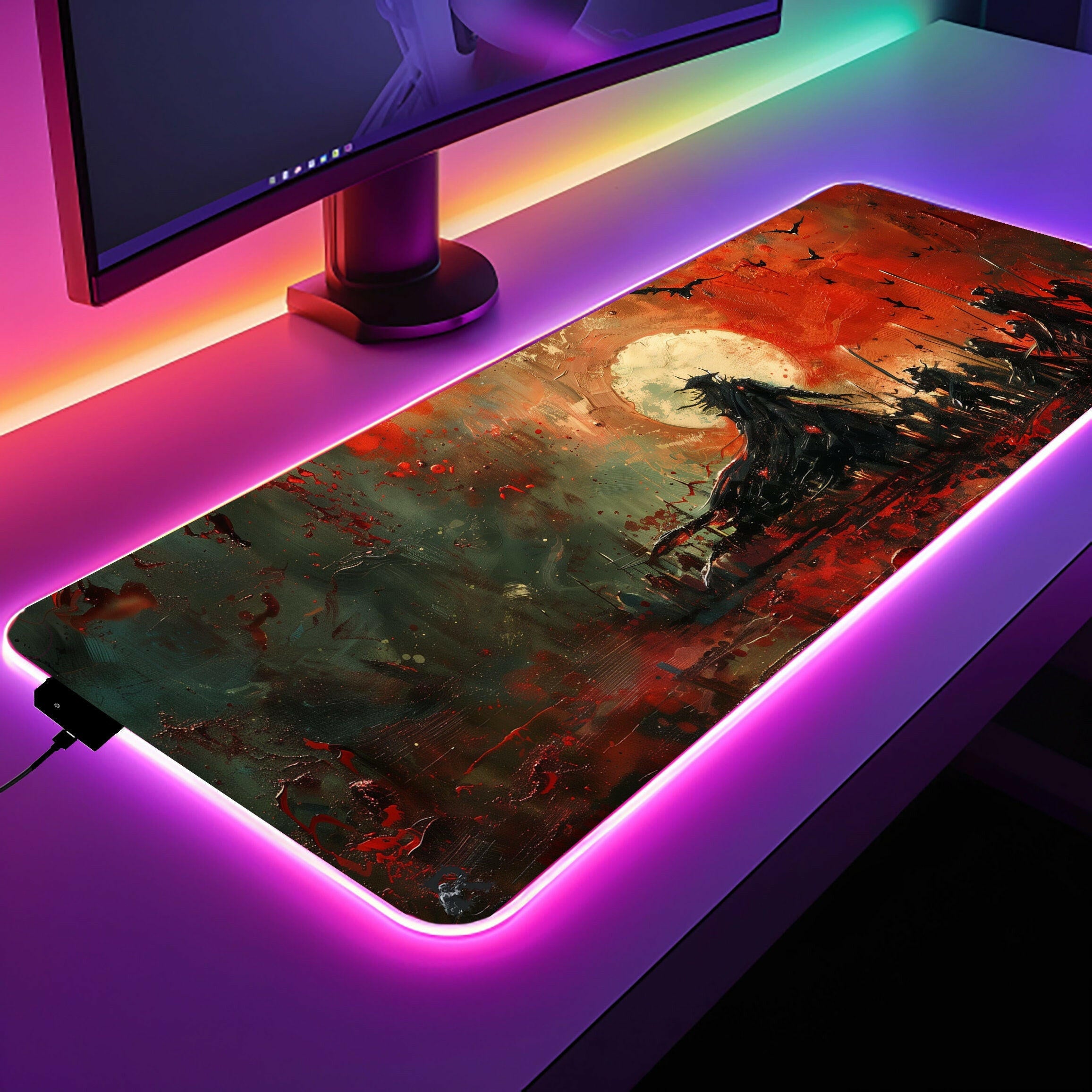 The Night Master 2 - LED Gaming Desk Mat