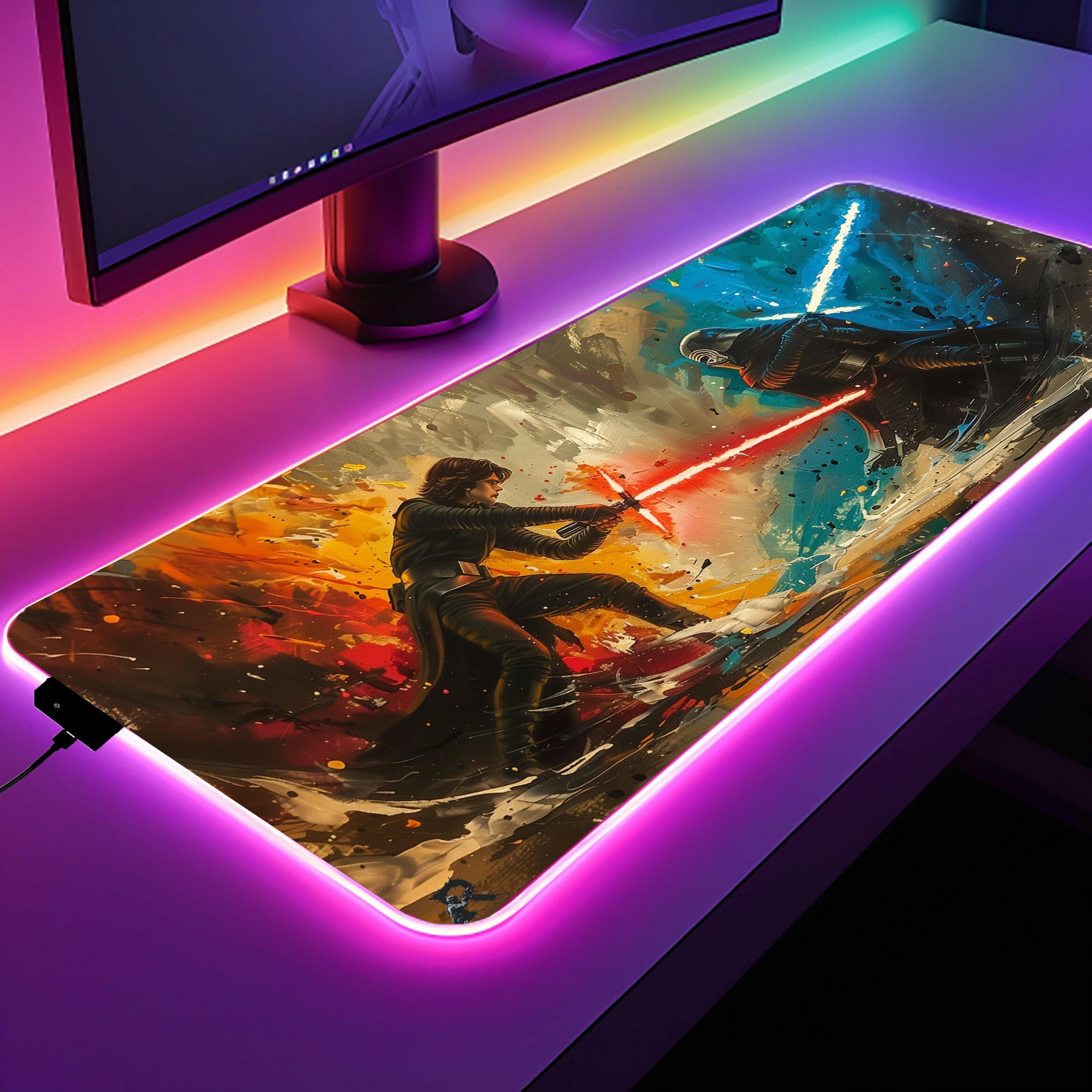 The Epic Saga 2 - LED Gaming Desk Mat