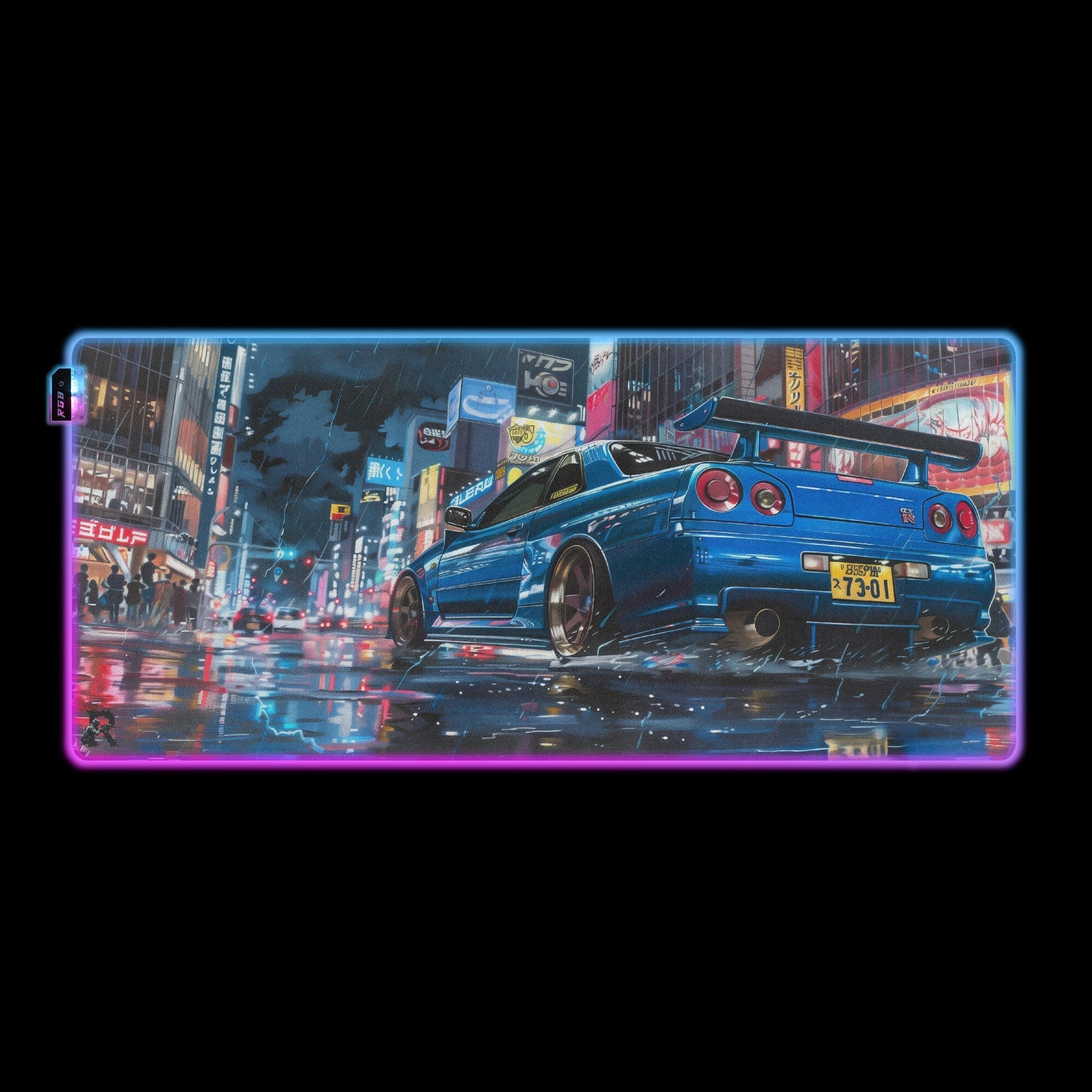 Godzilla R34 GTR 2 - LED Gaming Desk Mat