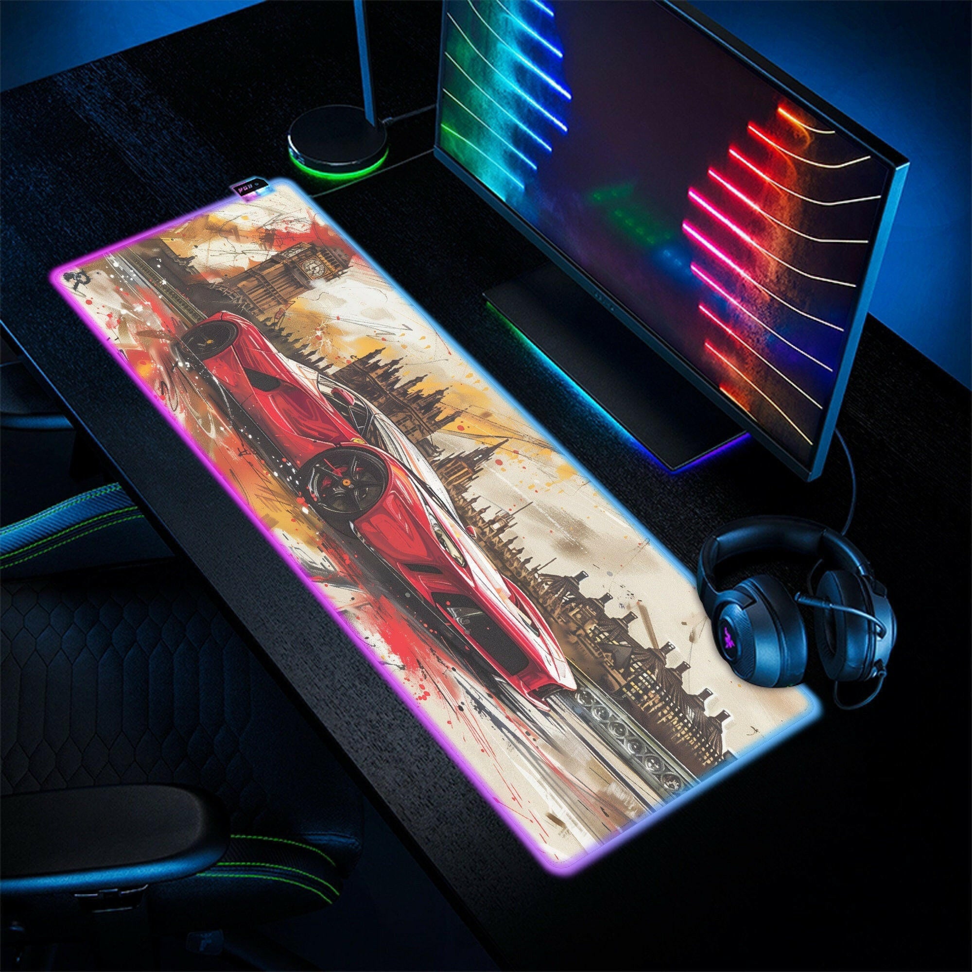 Flashy Ponies - LED Gaming Desk Mat