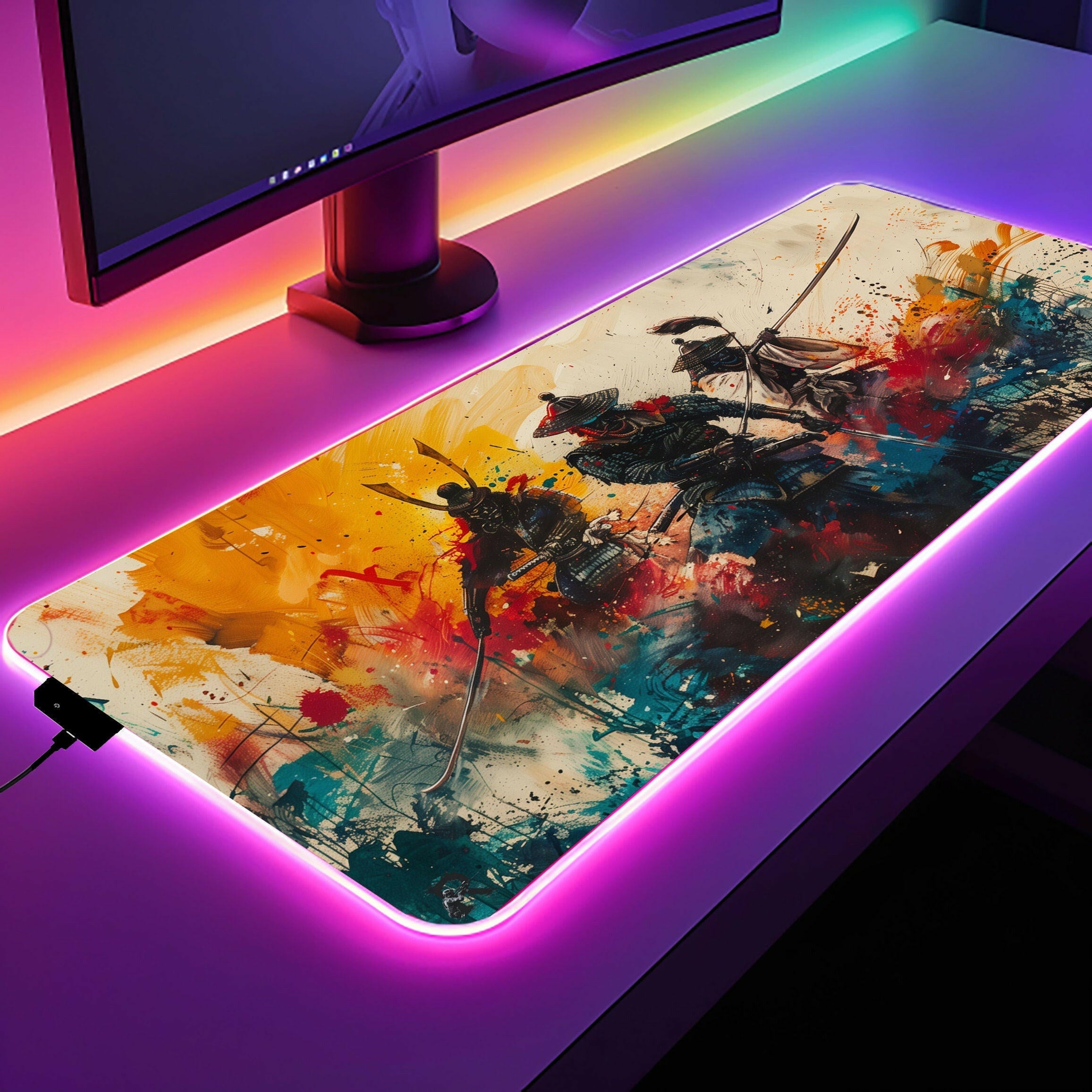 We Be Ronin - LED Gaming Desk Mat