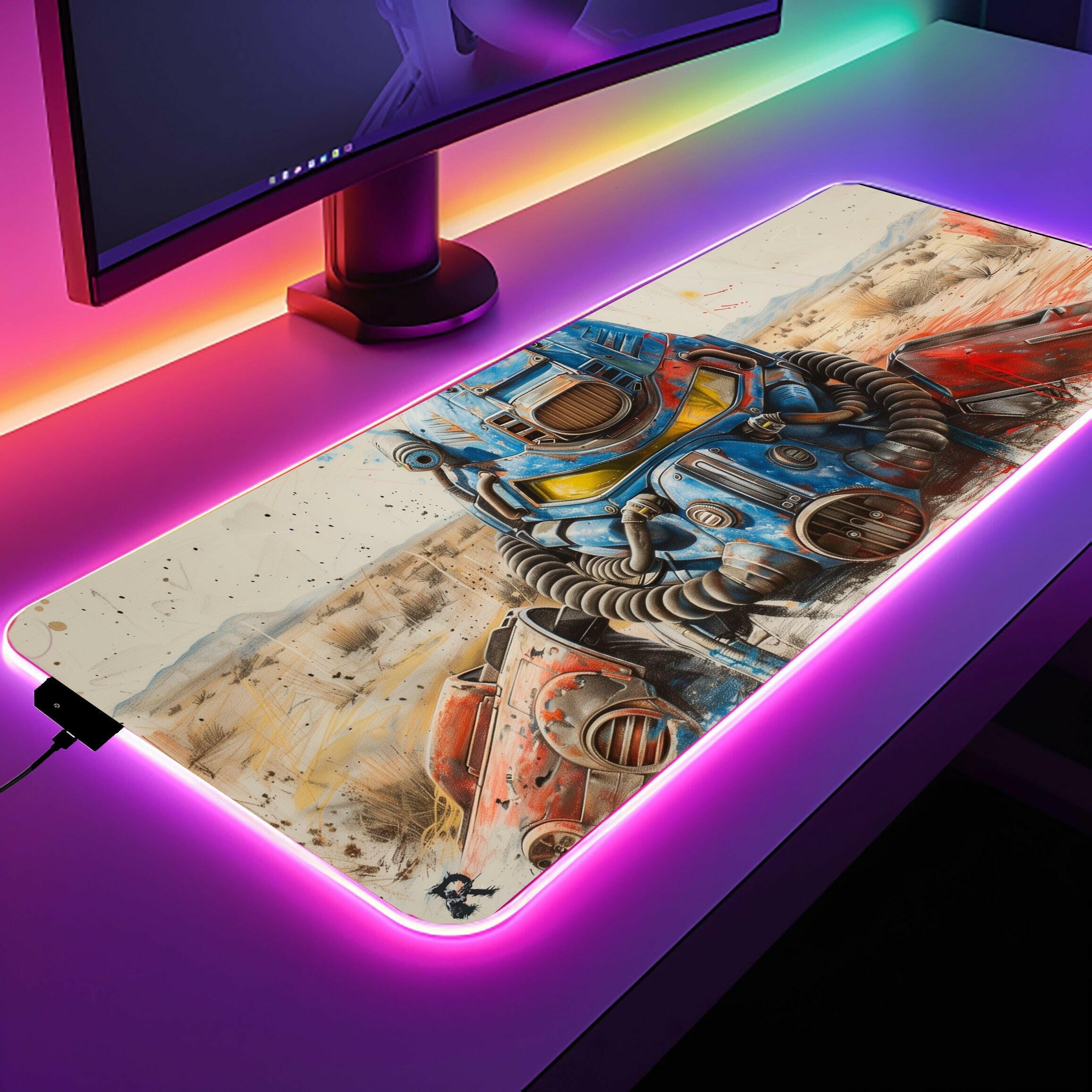 Prepare For The End - XL LED Gaming Desk Mat