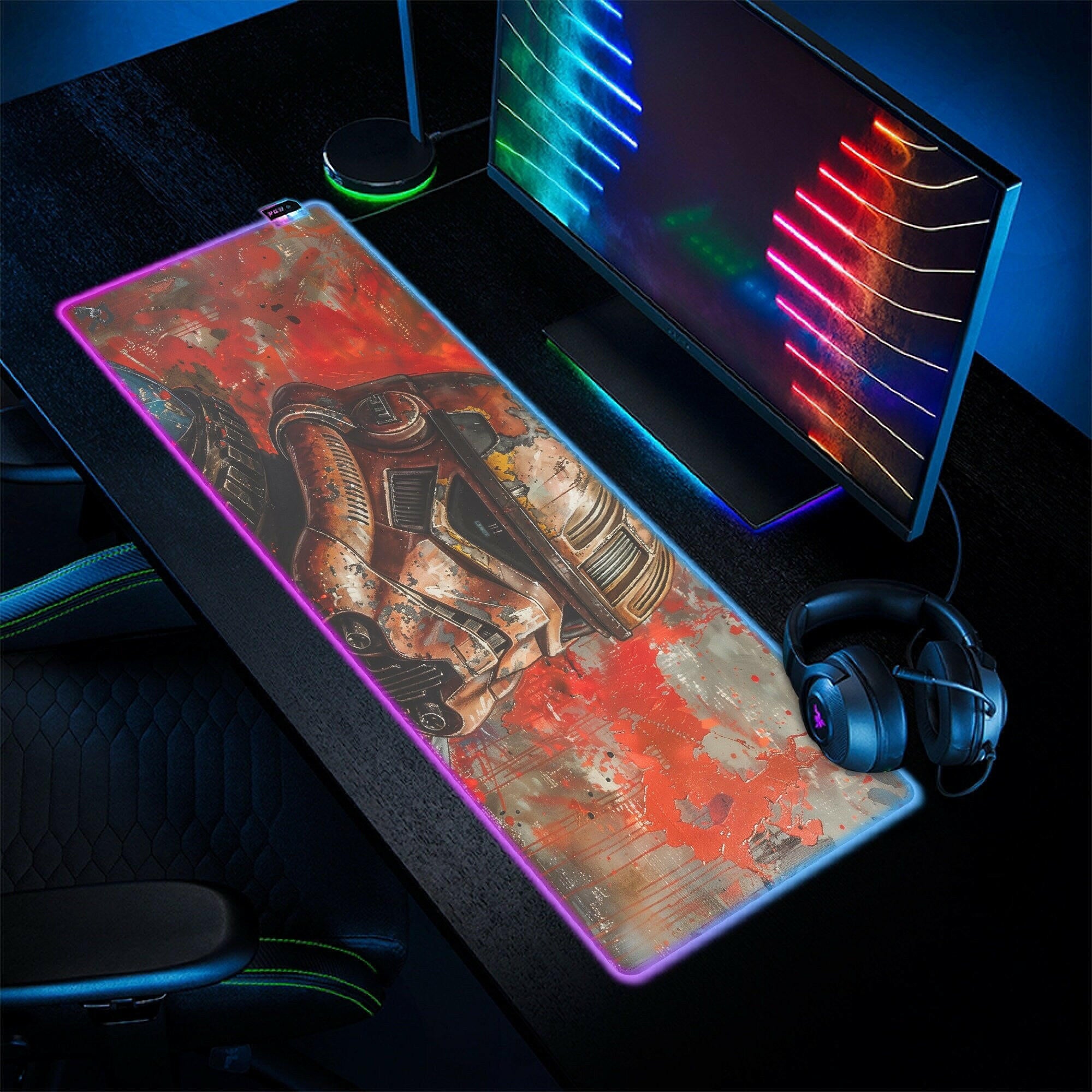 For The Dark Side - LED Gaming Desk Mat