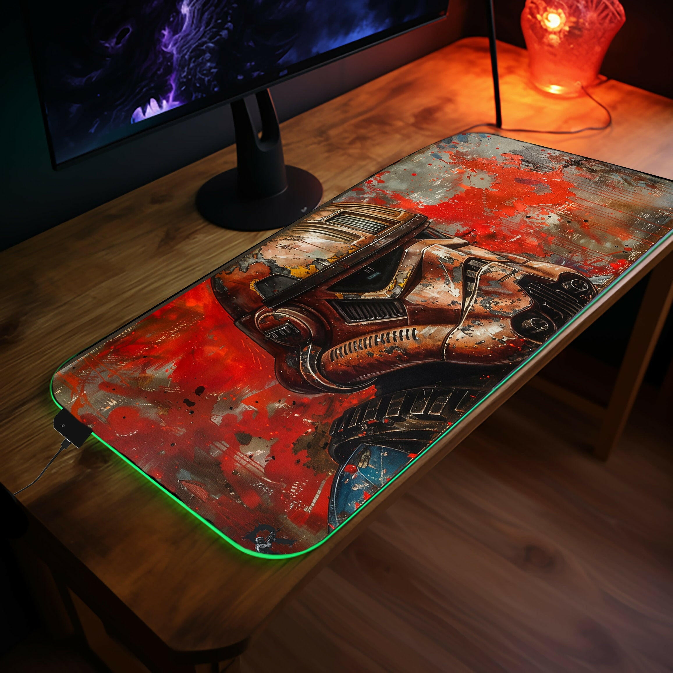 For The Dark Side - LED Gaming Desk Mat