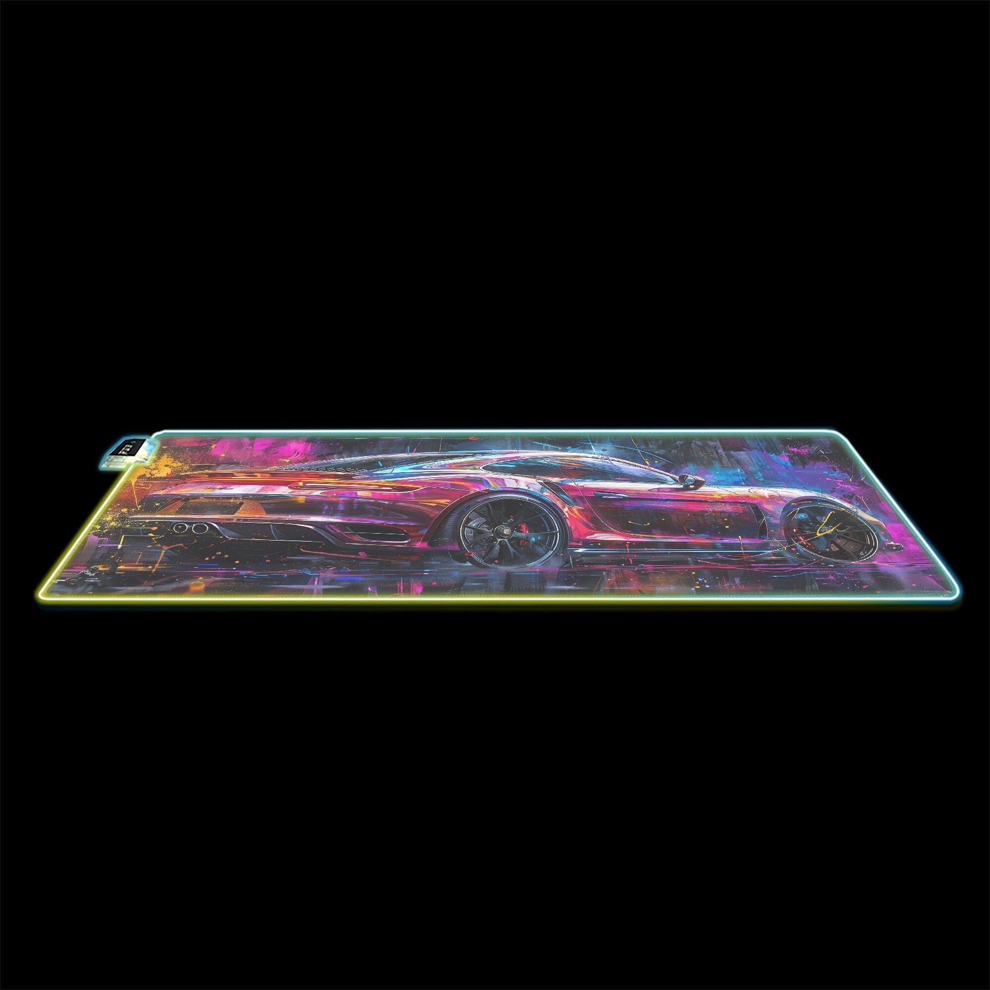 Neon Cruising - LED Gaming Desk Mat