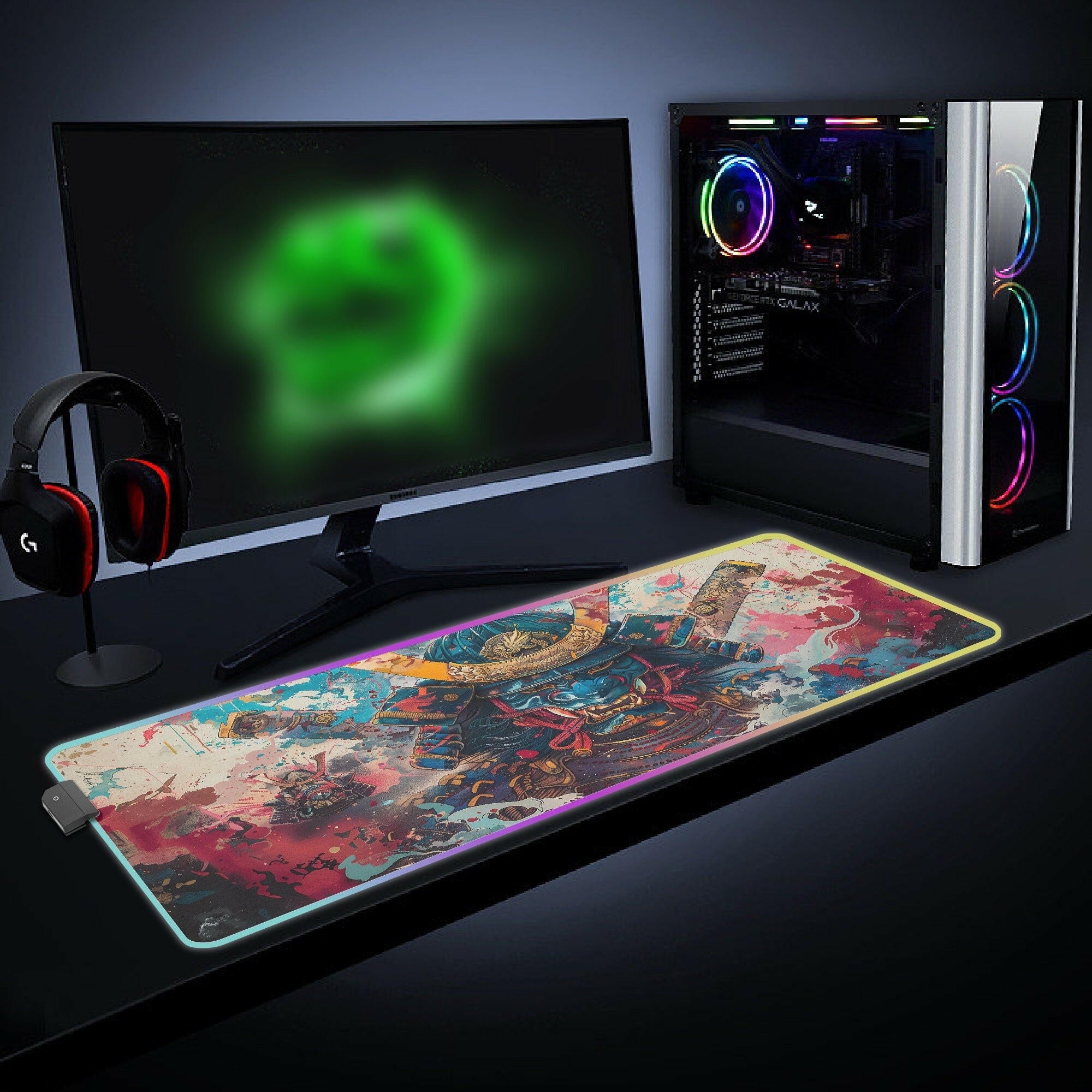 Samurai Splash - LED Gaming Desk Mat