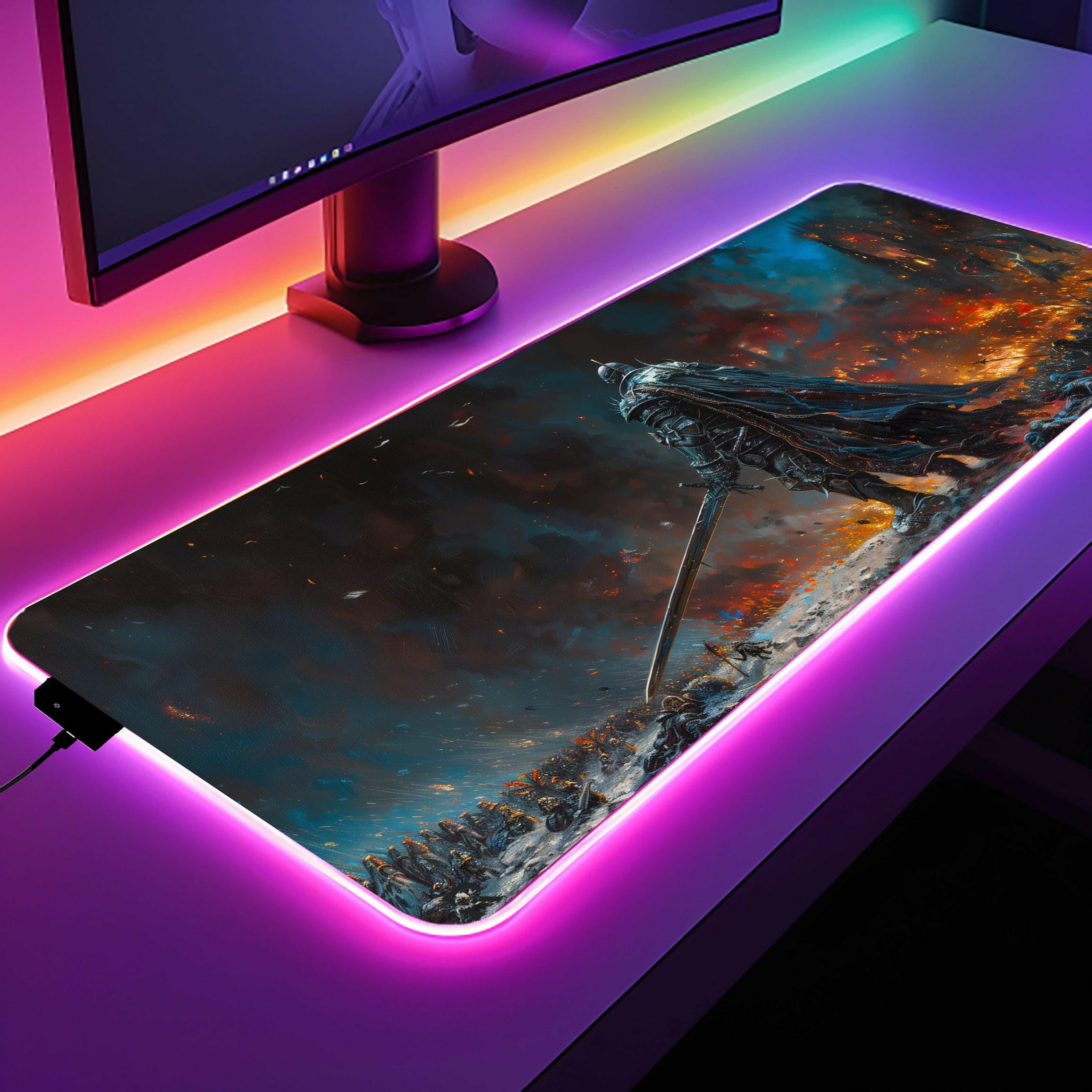 Into Hell - LED Gaming Desk Mat