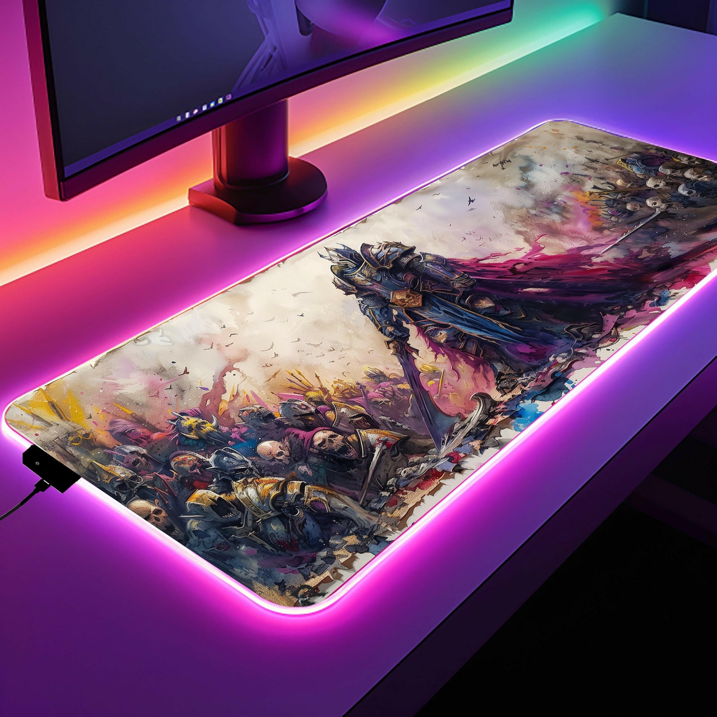 Paladin Prowess 3 - LED Gaming Desk Mat