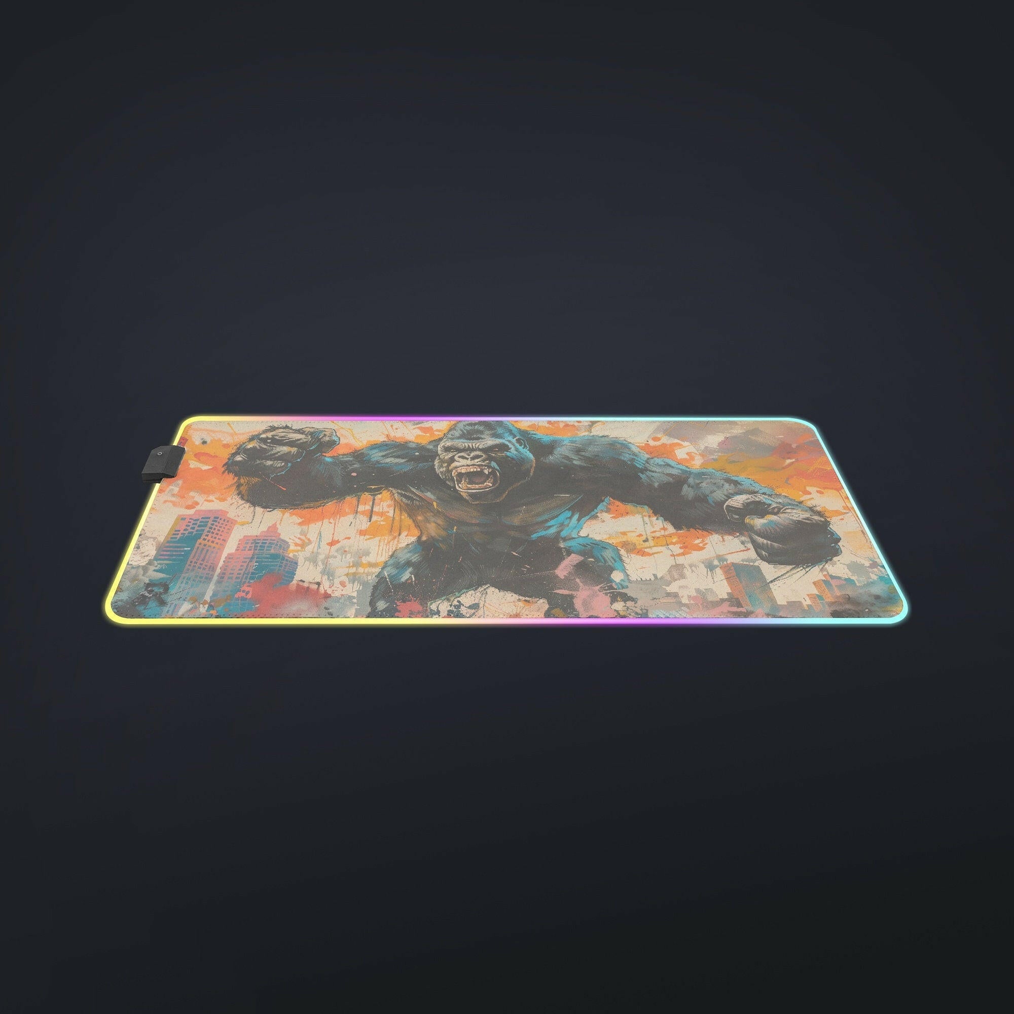 King Of The Apes 3 - LED Gaming Desk Mat