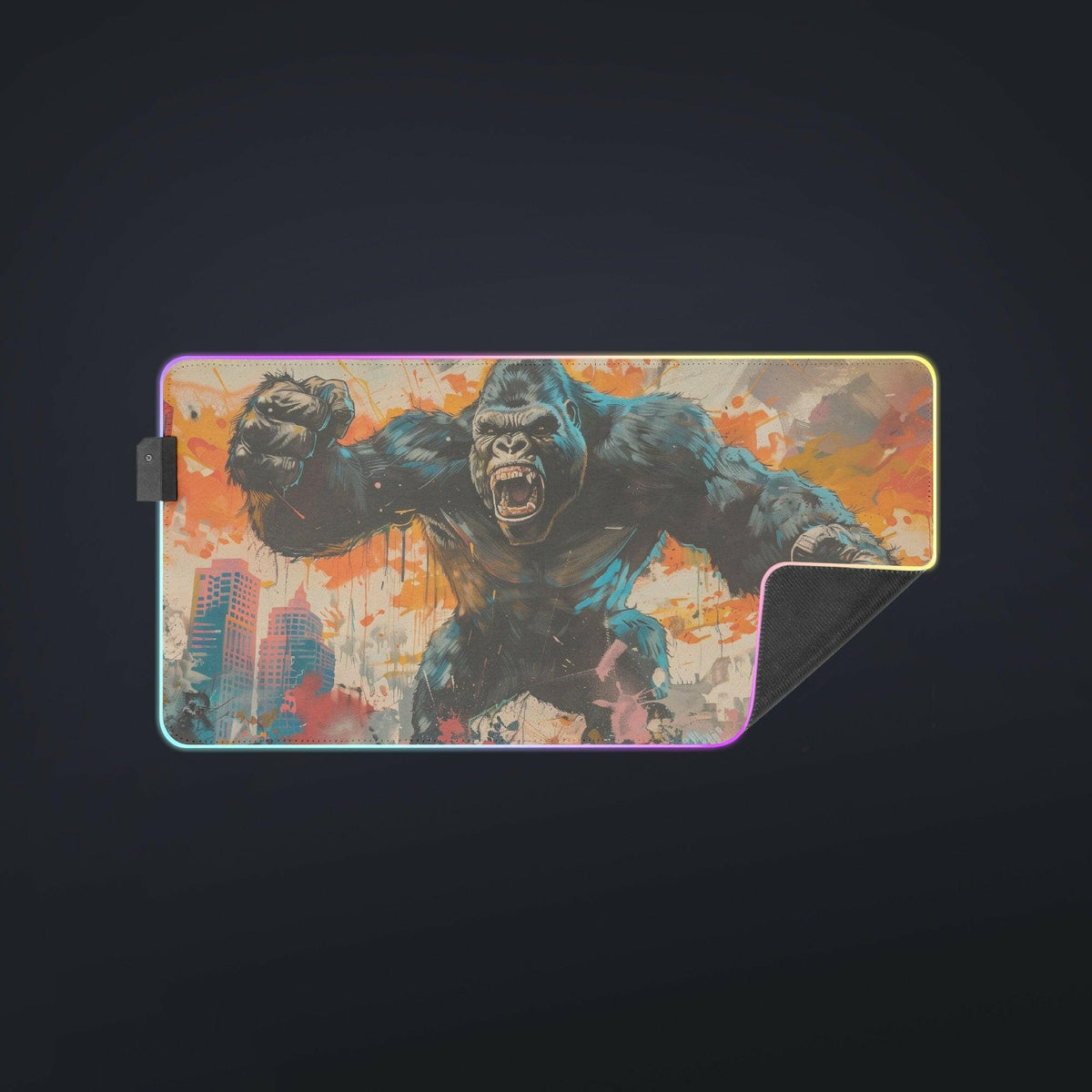 King Of The Apes 3 - LED Gaming Desk Mat