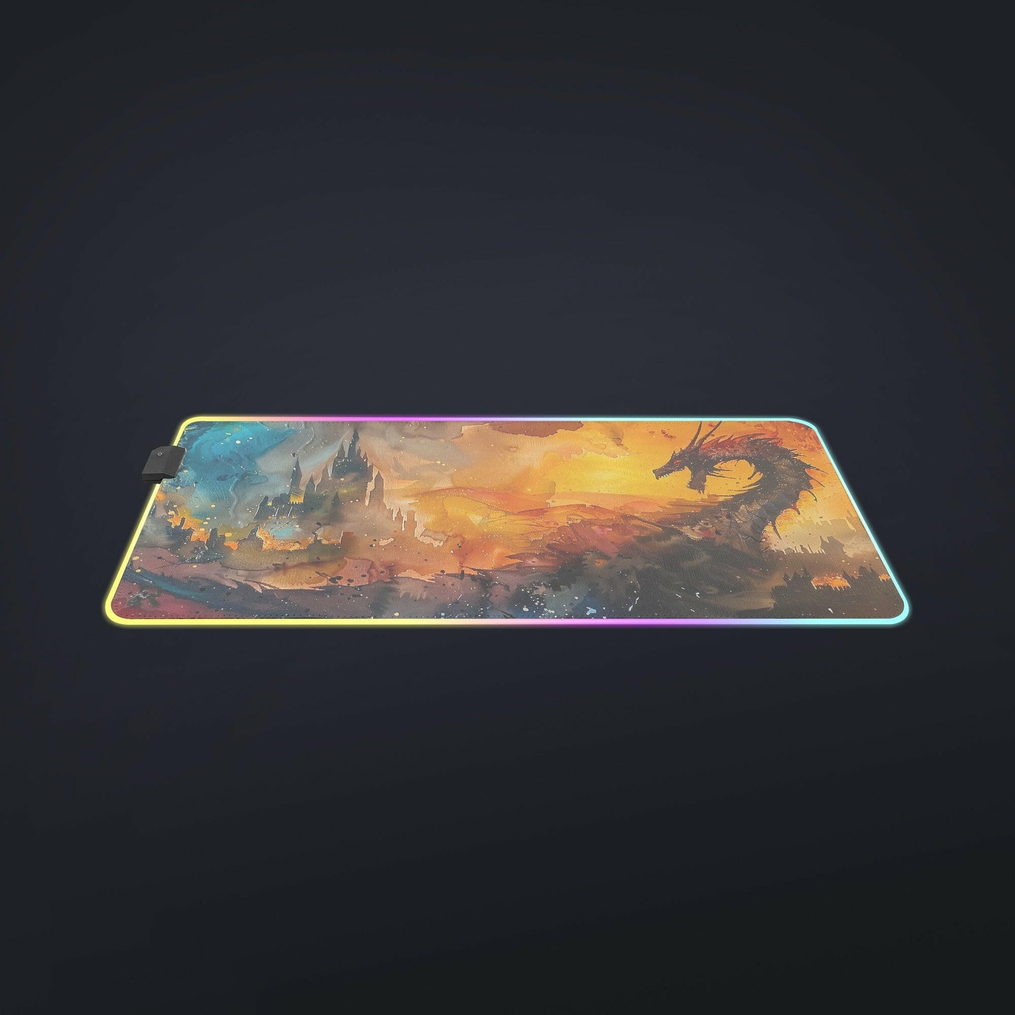 Majesty and Menace 3 - LED Gaming Desk Mat