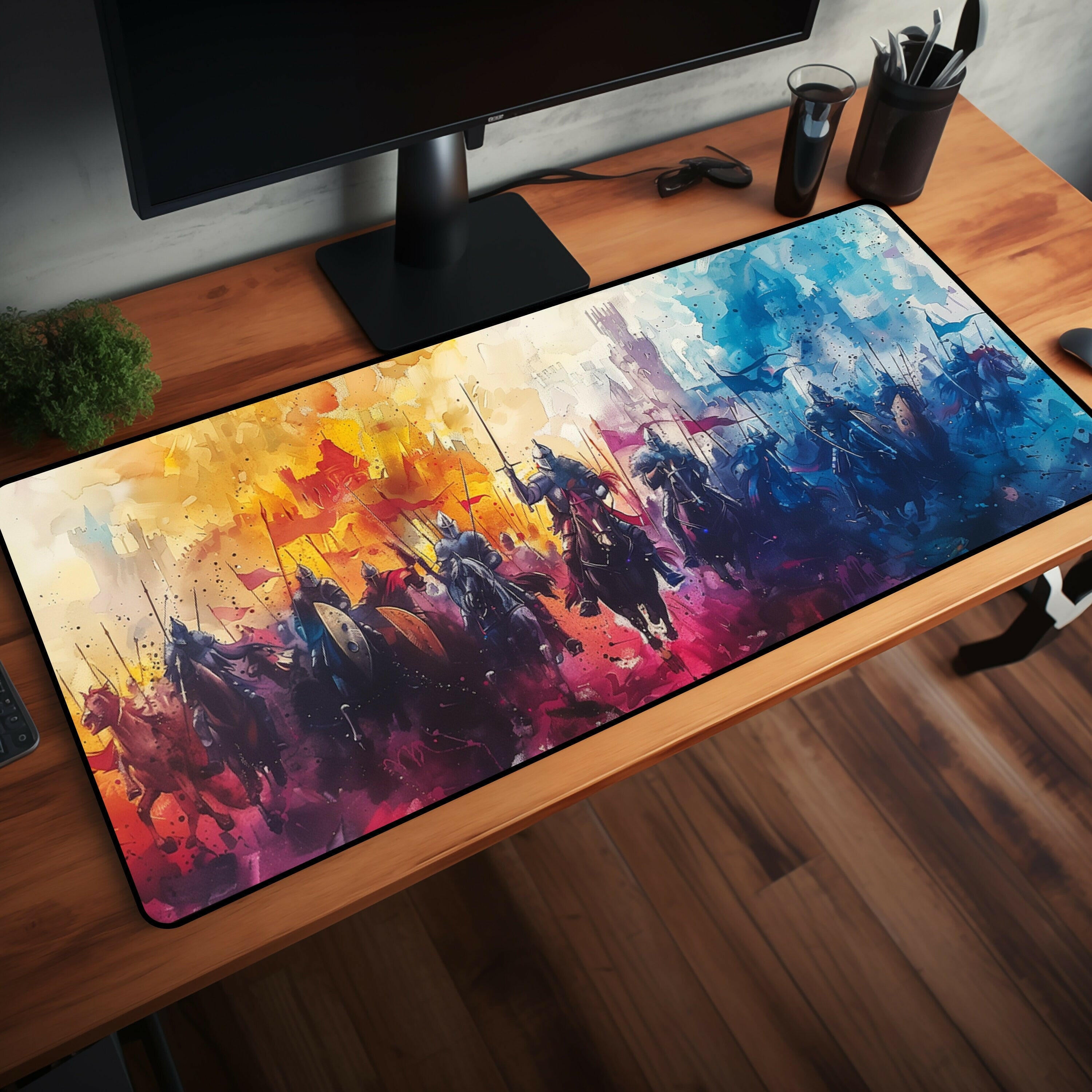 Knights Charge - Gaming Desk Mat