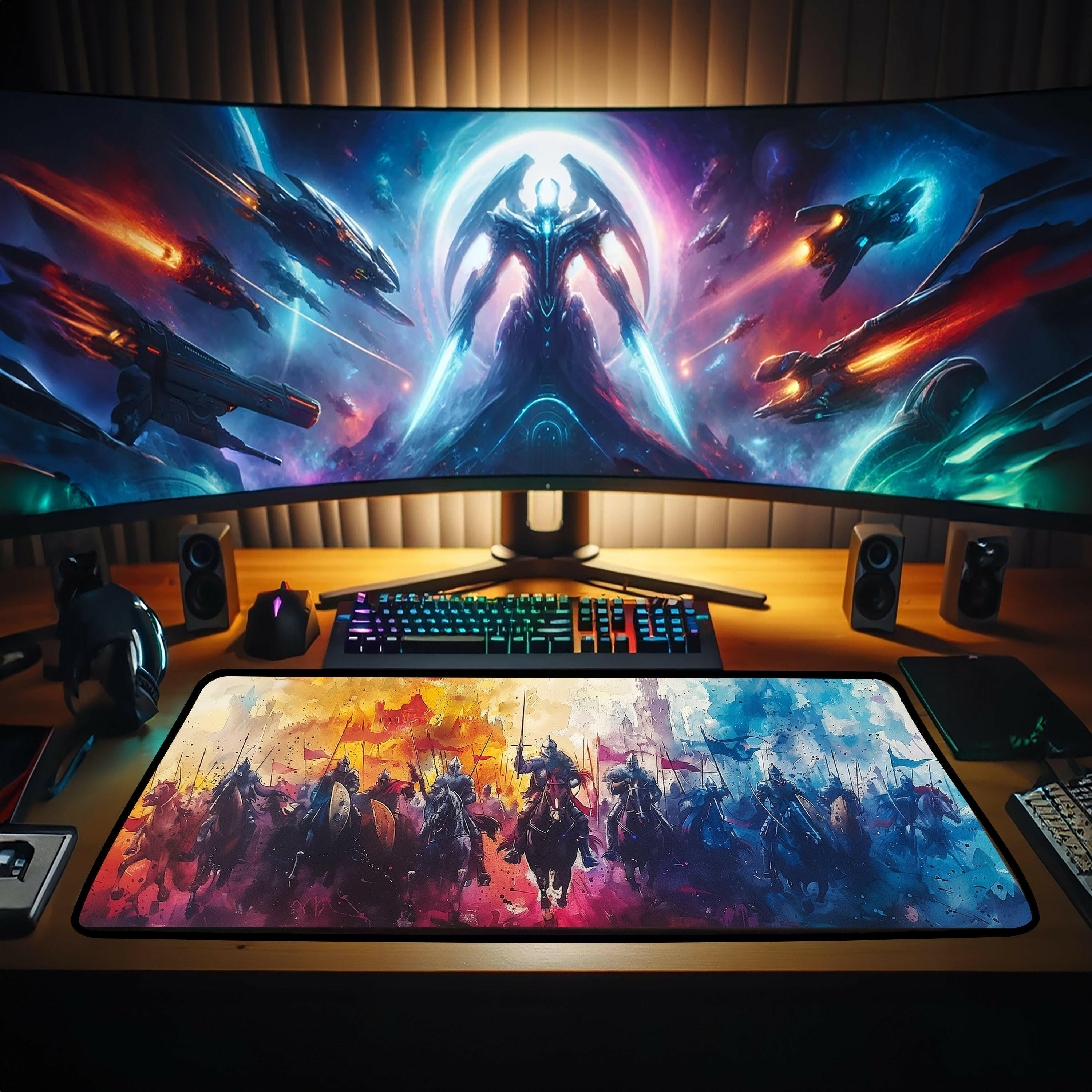 Knights Charge - Gaming Desk Mat