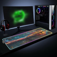 Sharpened Steel - Black - Gaming Desk Mat