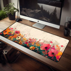 Floral Fantasy - Gaming Desk Mat - Flowers, Artistic, Beauty, Nature