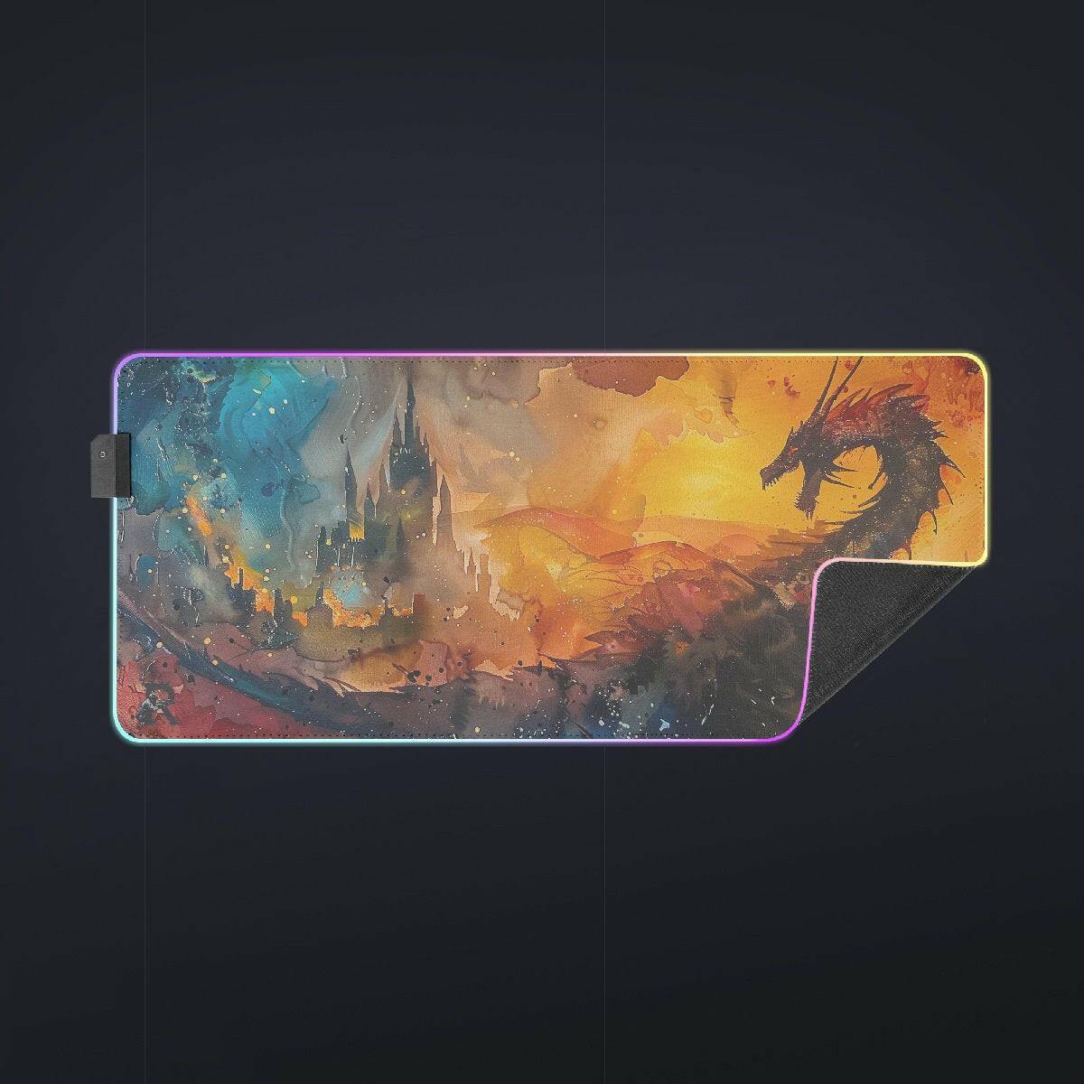 Majesty and Menace 3 - LED Gaming Desk Mat