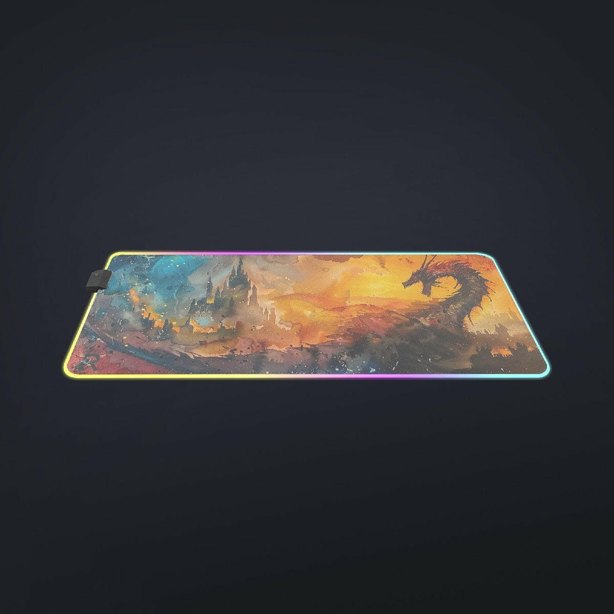 Majesty and Menace 3 - LED Gaming Desk Mat