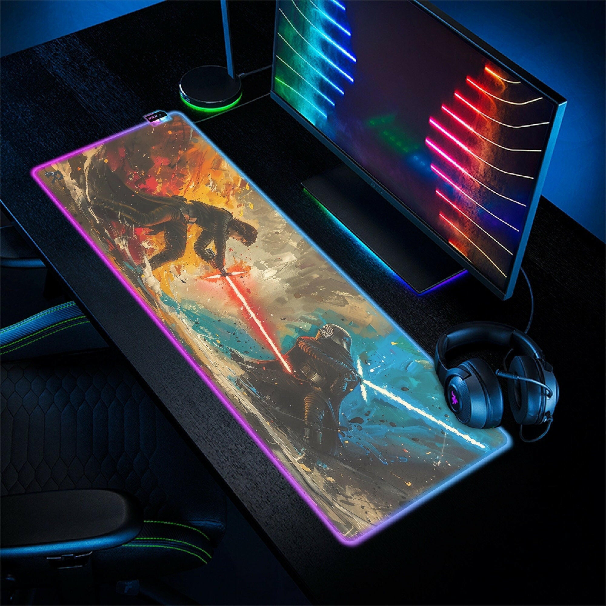 The Epic Saga 2 - LED Gaming Desk Mat