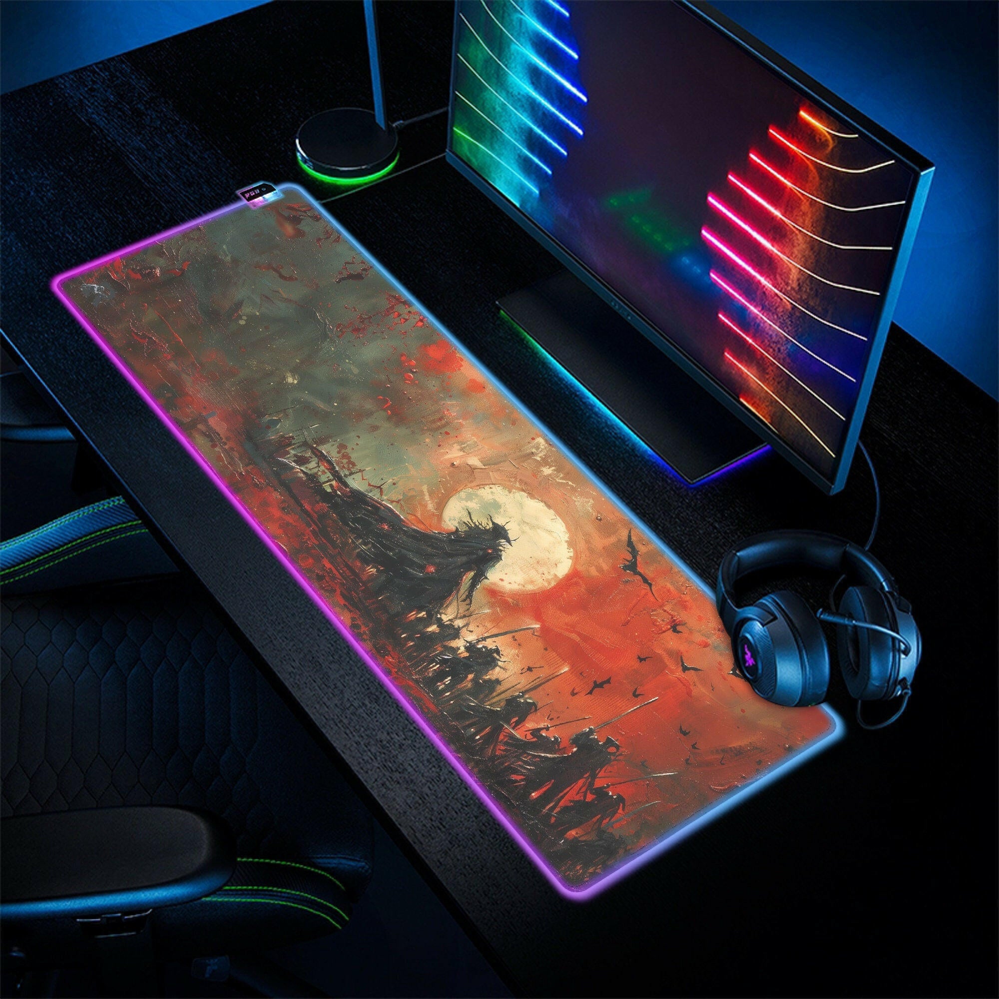 The Night Master 2 - LED Gaming Desk Mat