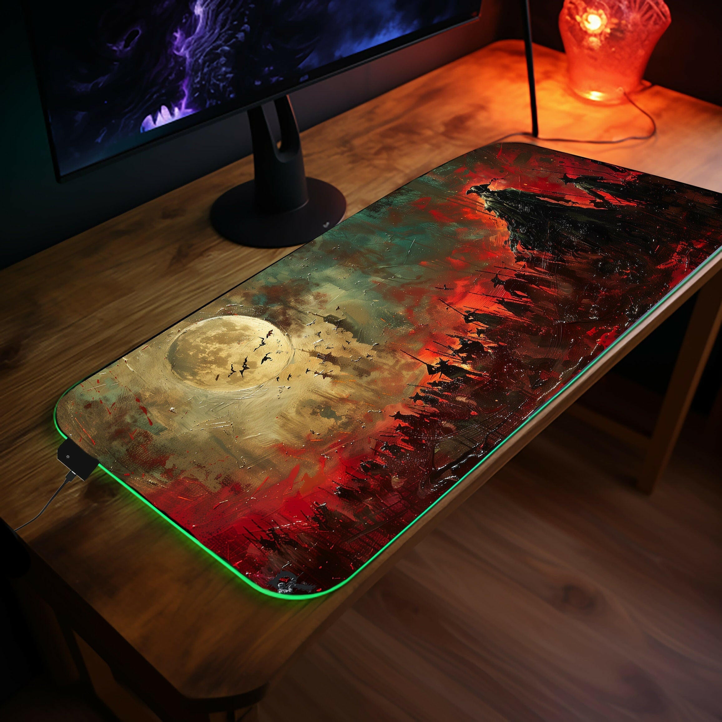 The Night Master - LED Gaming Desk Mat