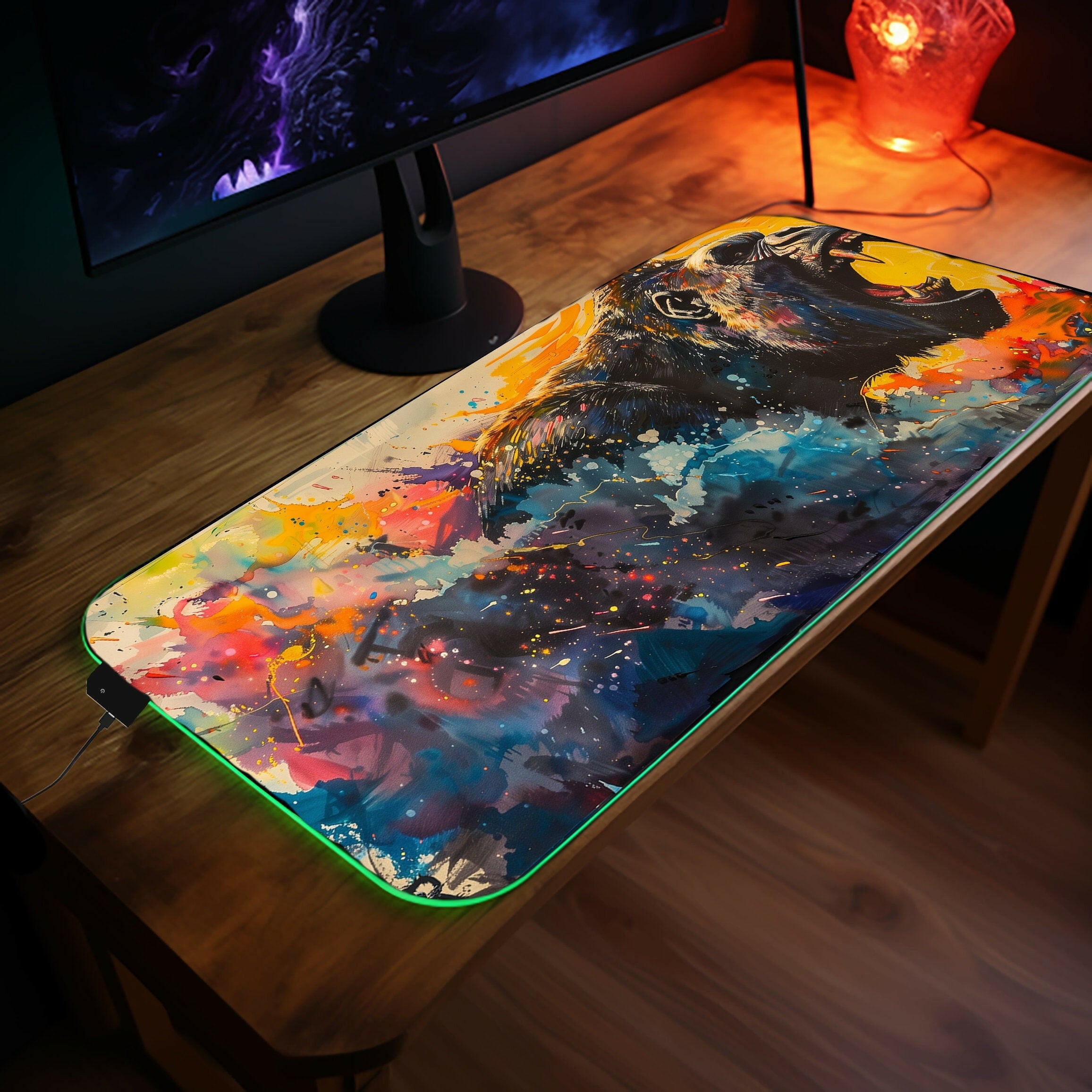 King Of The Apes 2 - LED Gaming Desk Mat