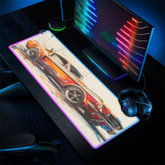 Old School Muscle 2 - LED Gaming Desk Mat