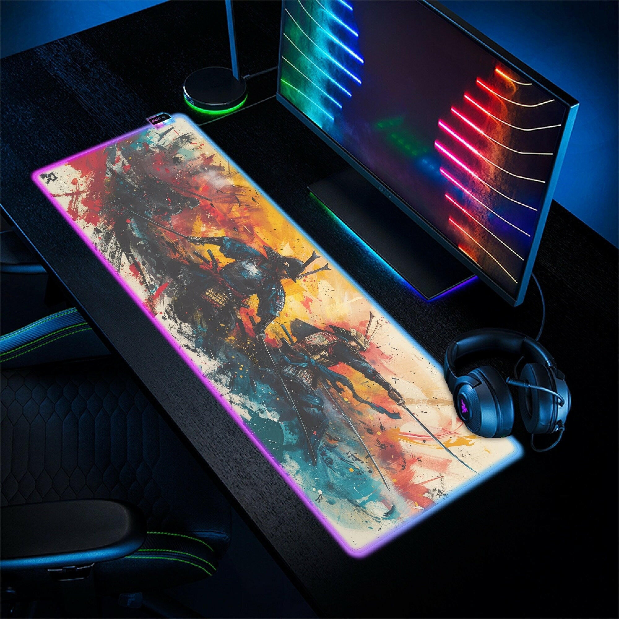 We Be Ronin 2 - LED Gaming Desk Mat