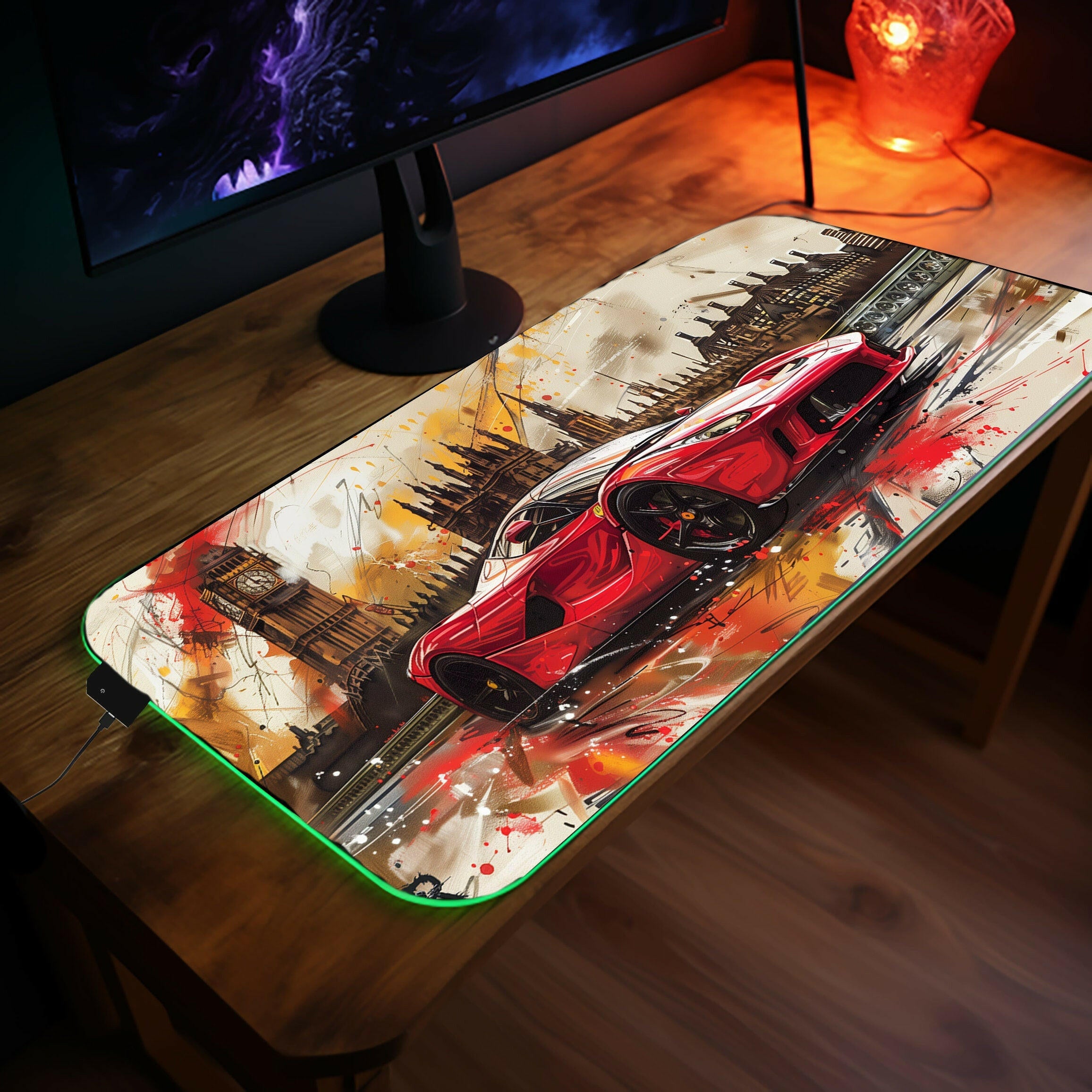 Flashy Ponies - LED Gaming Desk Mat