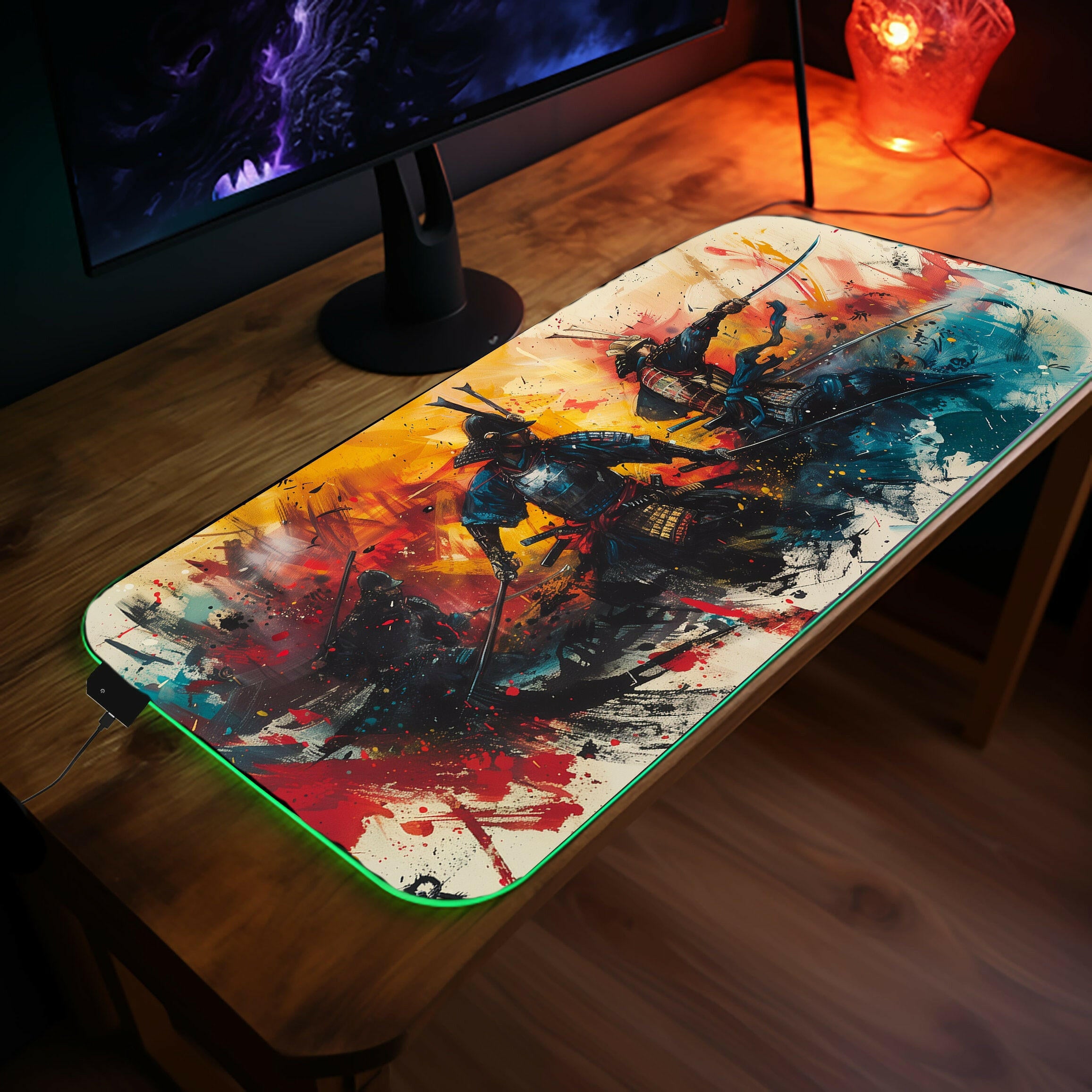 We Be Ronin 2 - LED Gaming Desk Mat