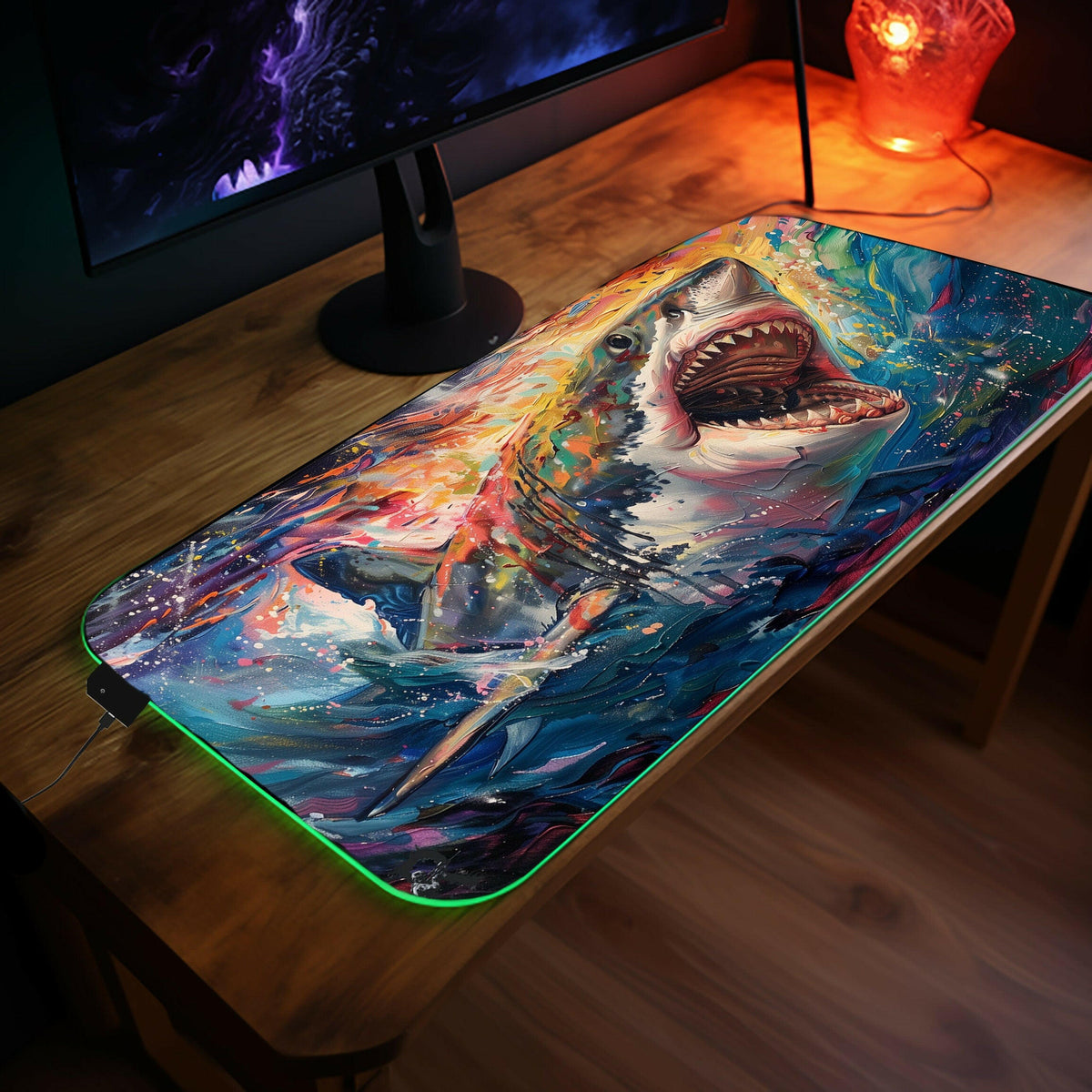 From The Depths - LED Gaming Desk Mat