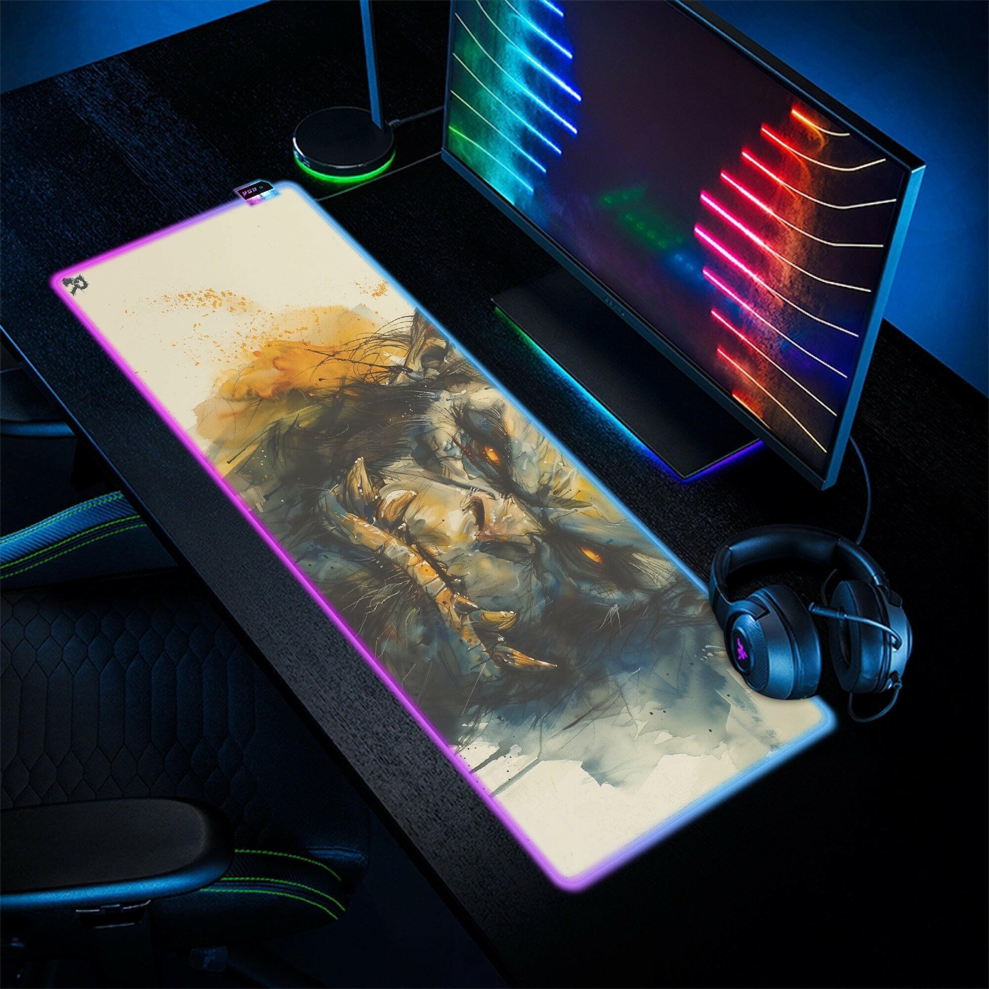 For The Horde - LED Gaming Desk Mat