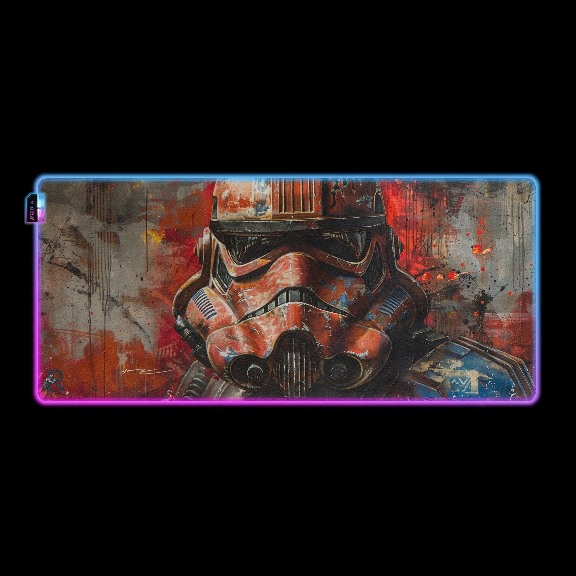 For The Dark Side 2 - LED Gaming Desk Mat