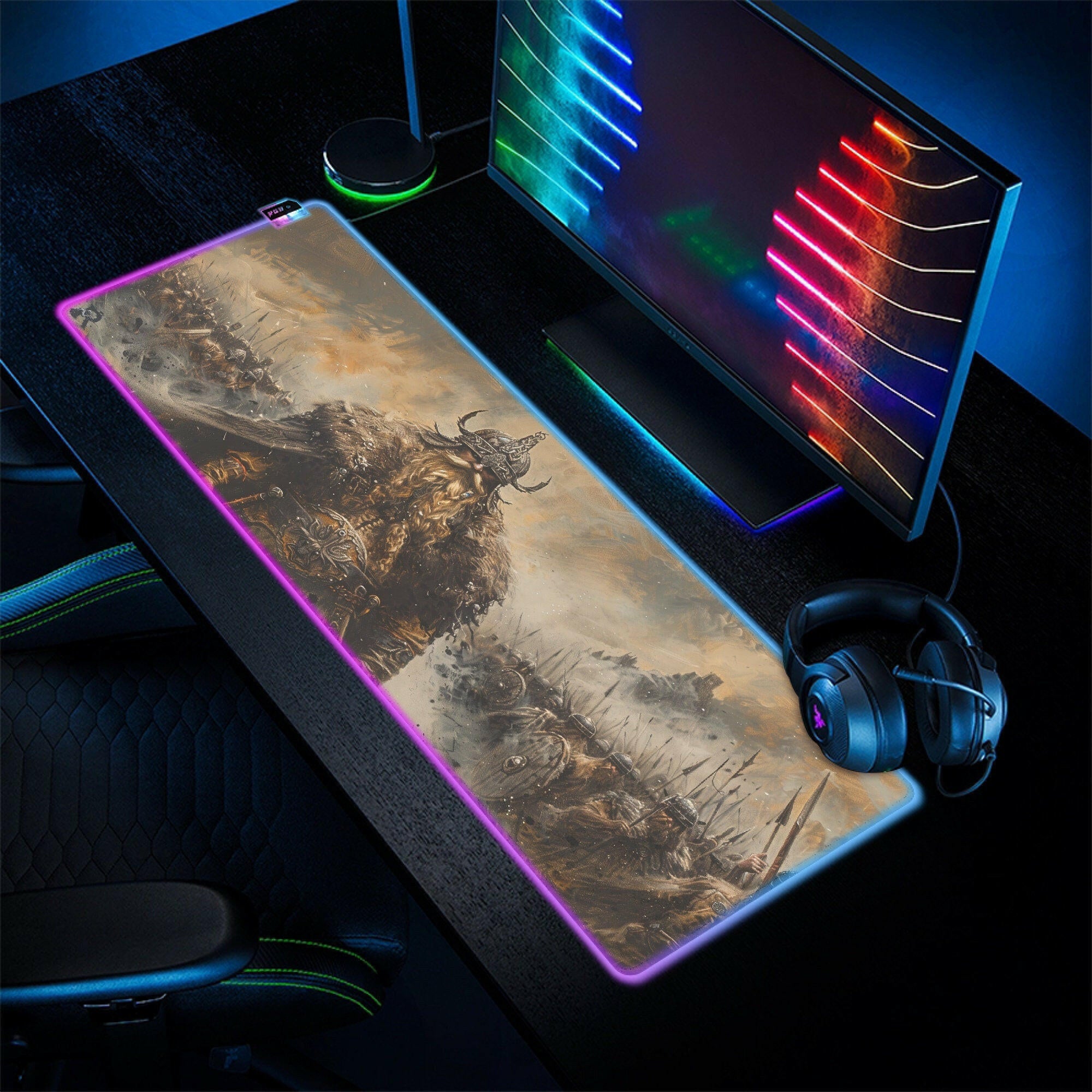 Warriors Fate 2 - LED Gaming Desk Mat