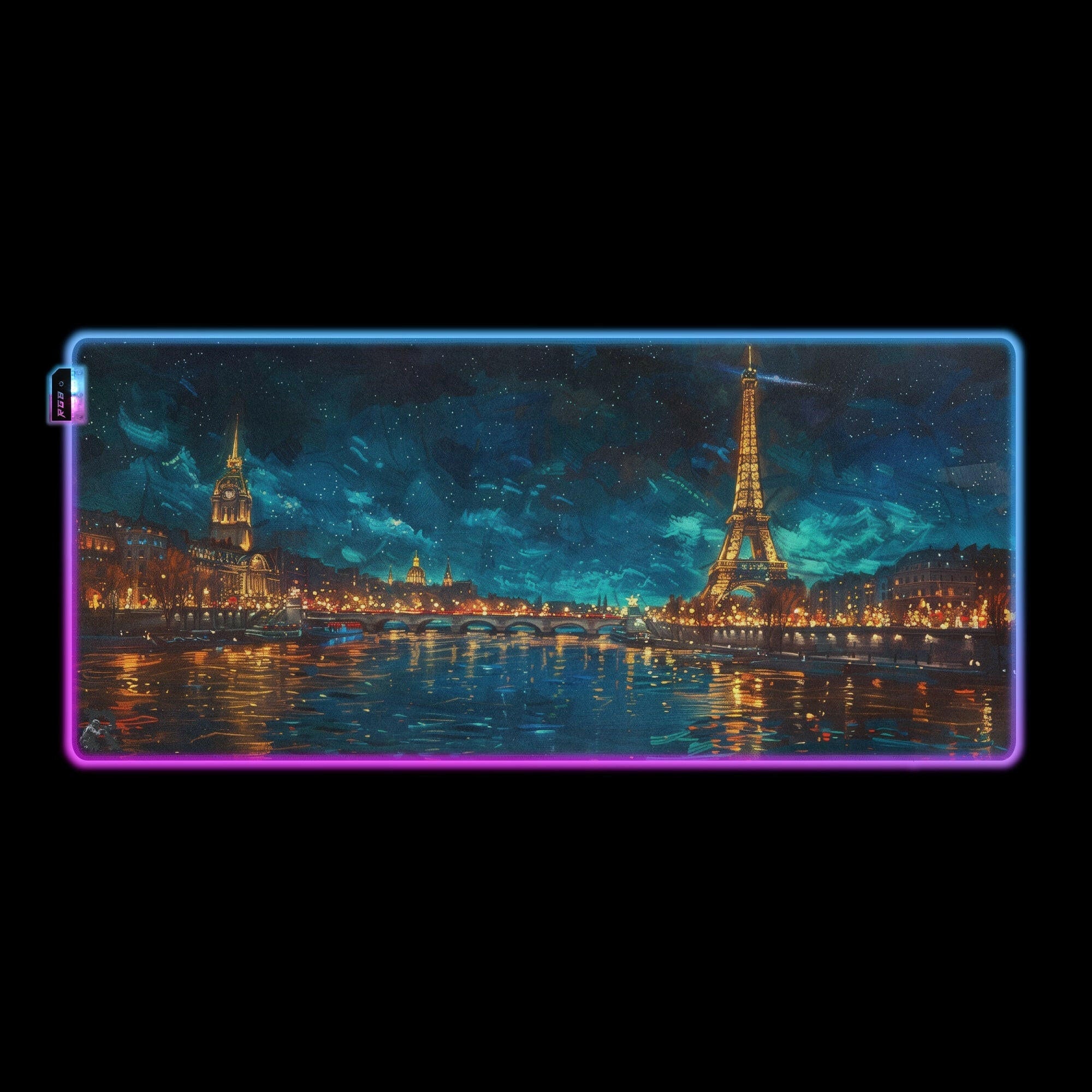 Paradise At Night 3 - LED Gaming Desk Mat