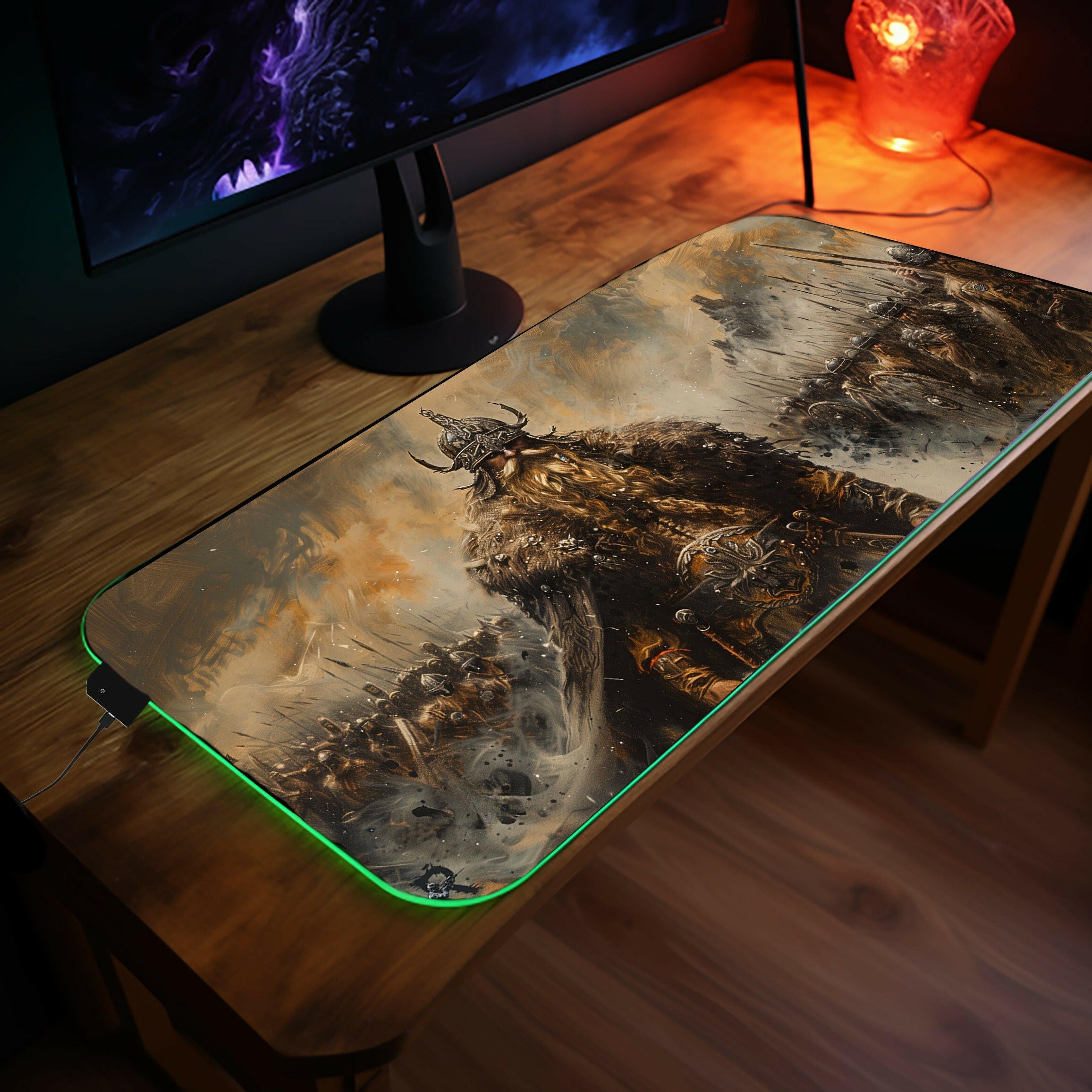 Warriors Fate 2 - LED Gaming Desk Mat