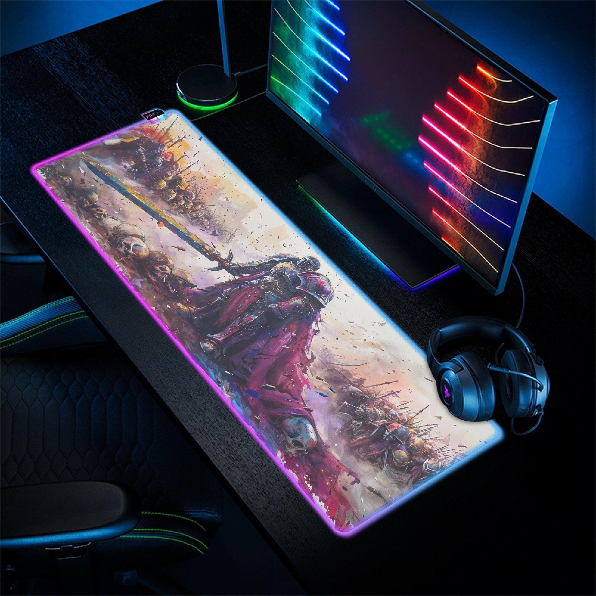 Paladin Prowess 1 - LED Gaming Desk Mat