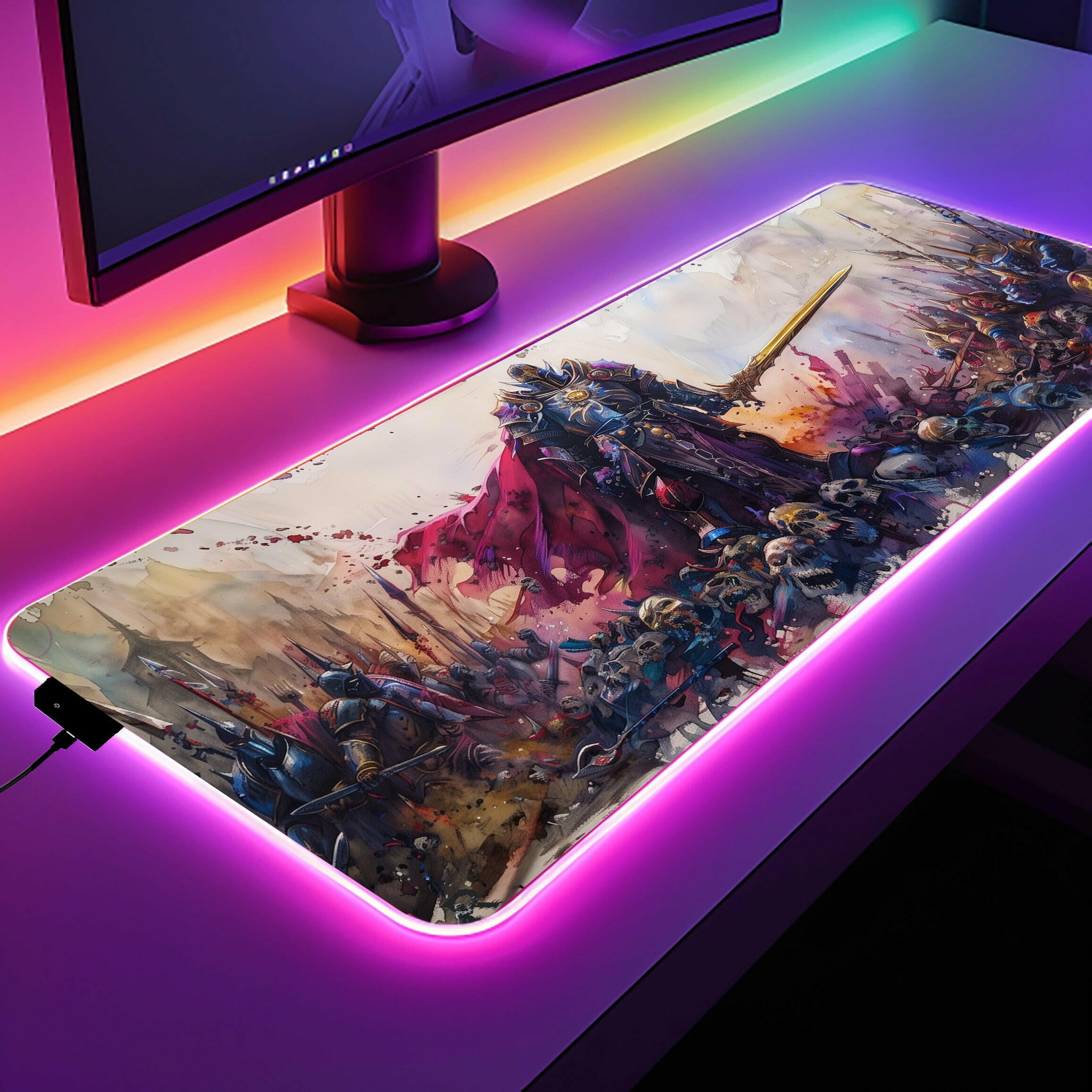 Paladin Prowess 2 - LED Gaming Desk Mat