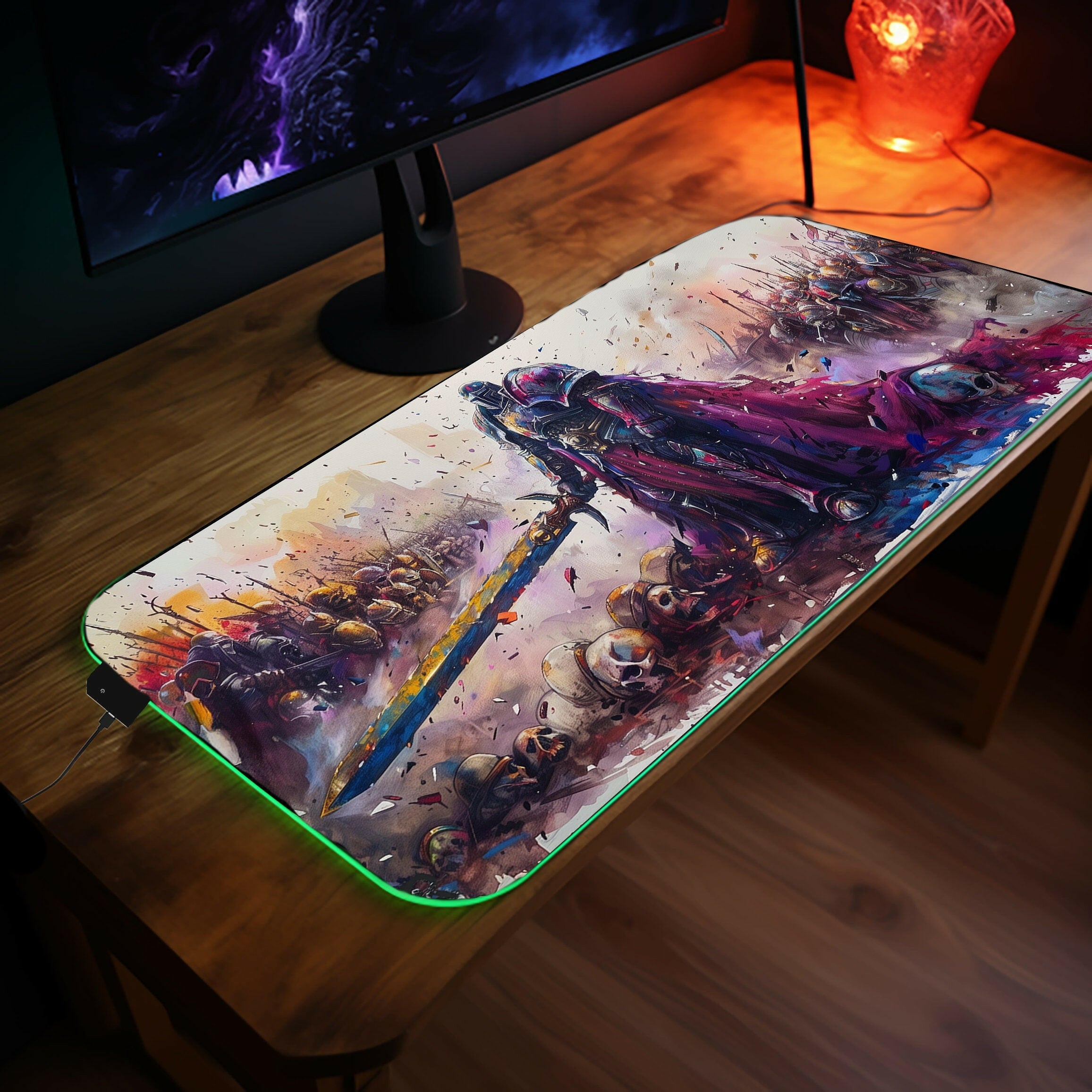 Paladin Prowess 1 - LED Gaming Desk Mat