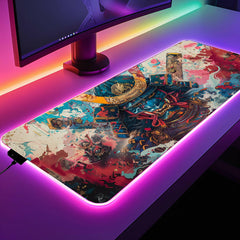 Samurai Splash - LED Gaming Desk Mat