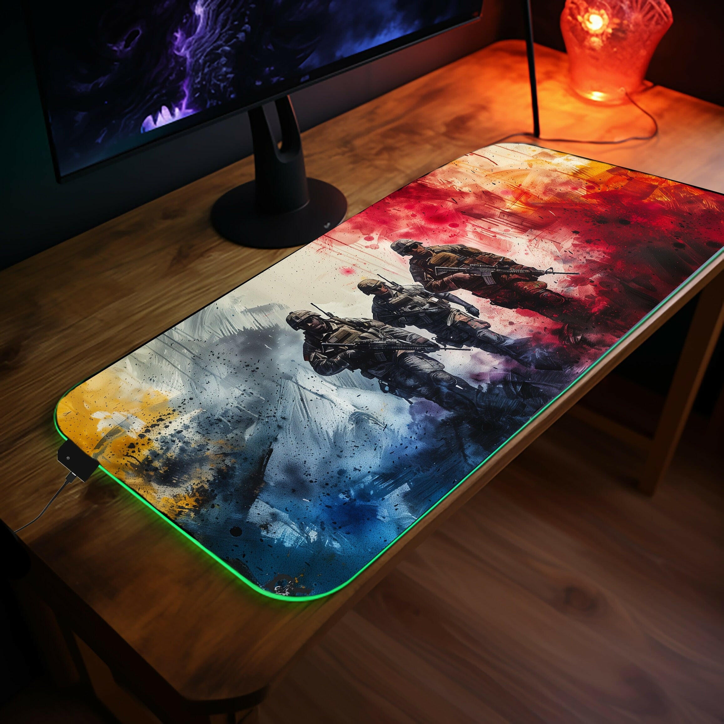 For Our Freedom - LED Gaming Desk Mat