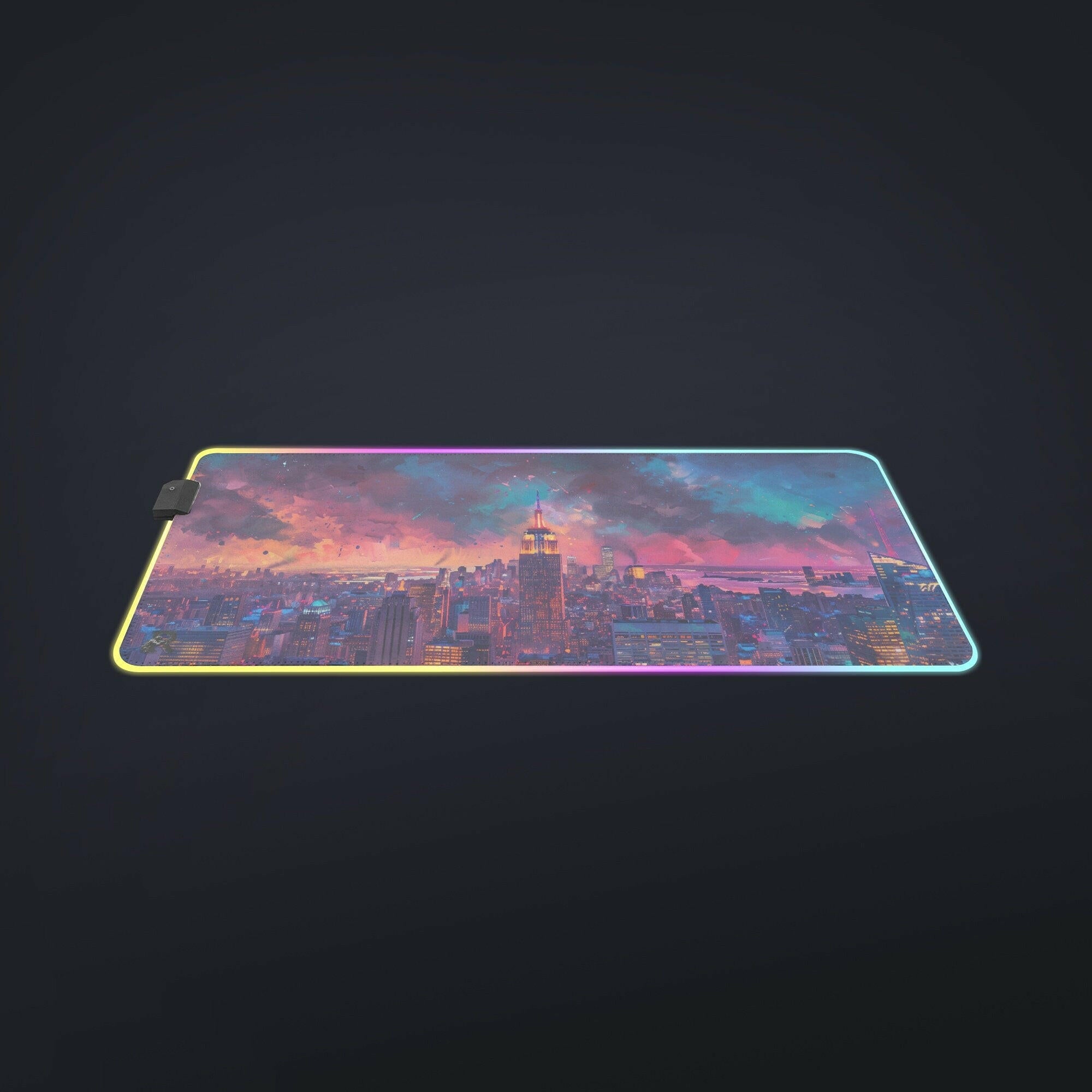 Paradise At Night 2 - LED Gaming Desk Mat