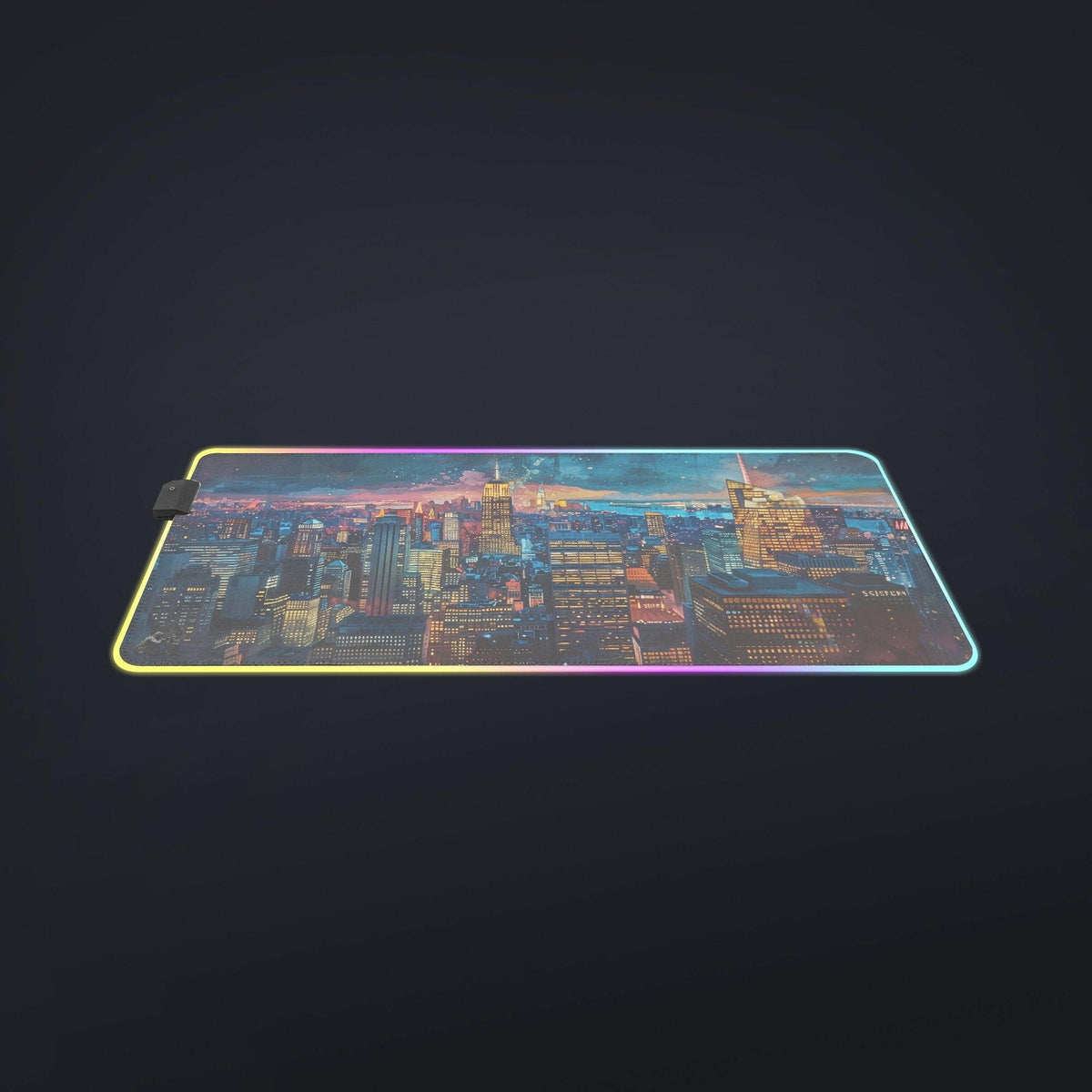 Paradise At Night - LED Gaming Desk Mat