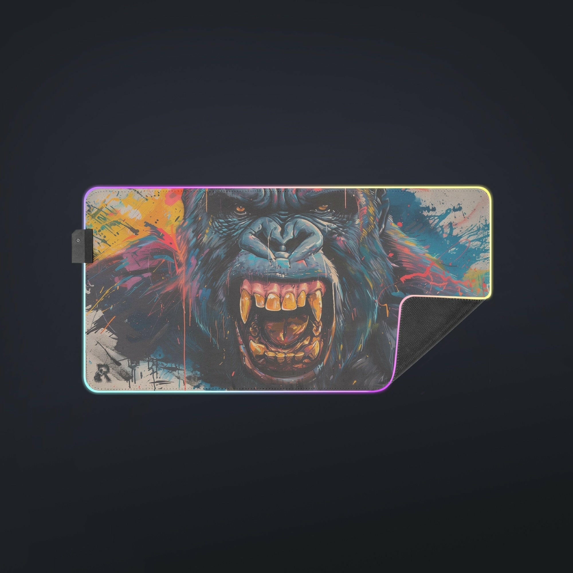 King Of The Apes - LED Gaming Desk Mat